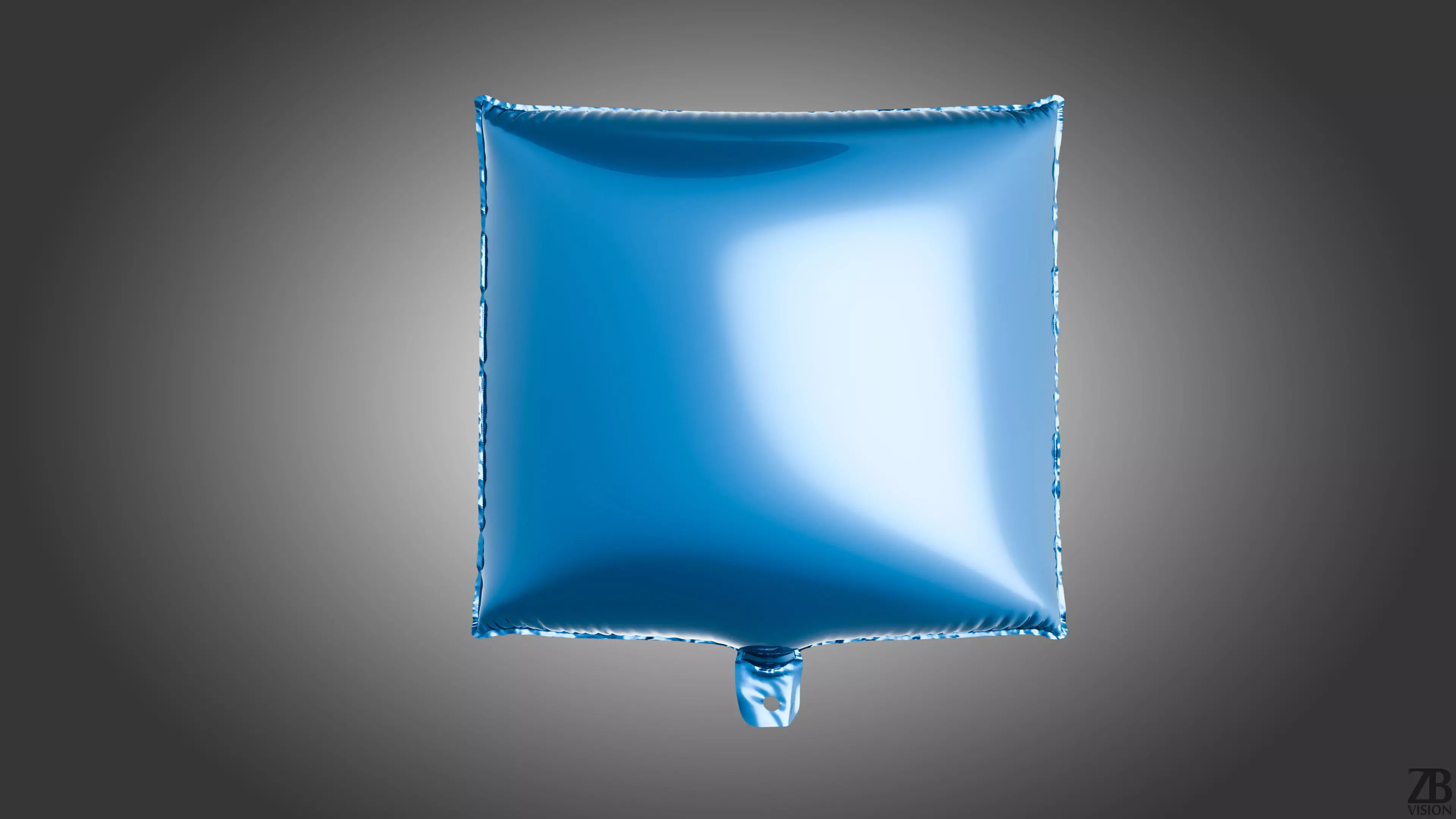 Square balloon 3D model_0