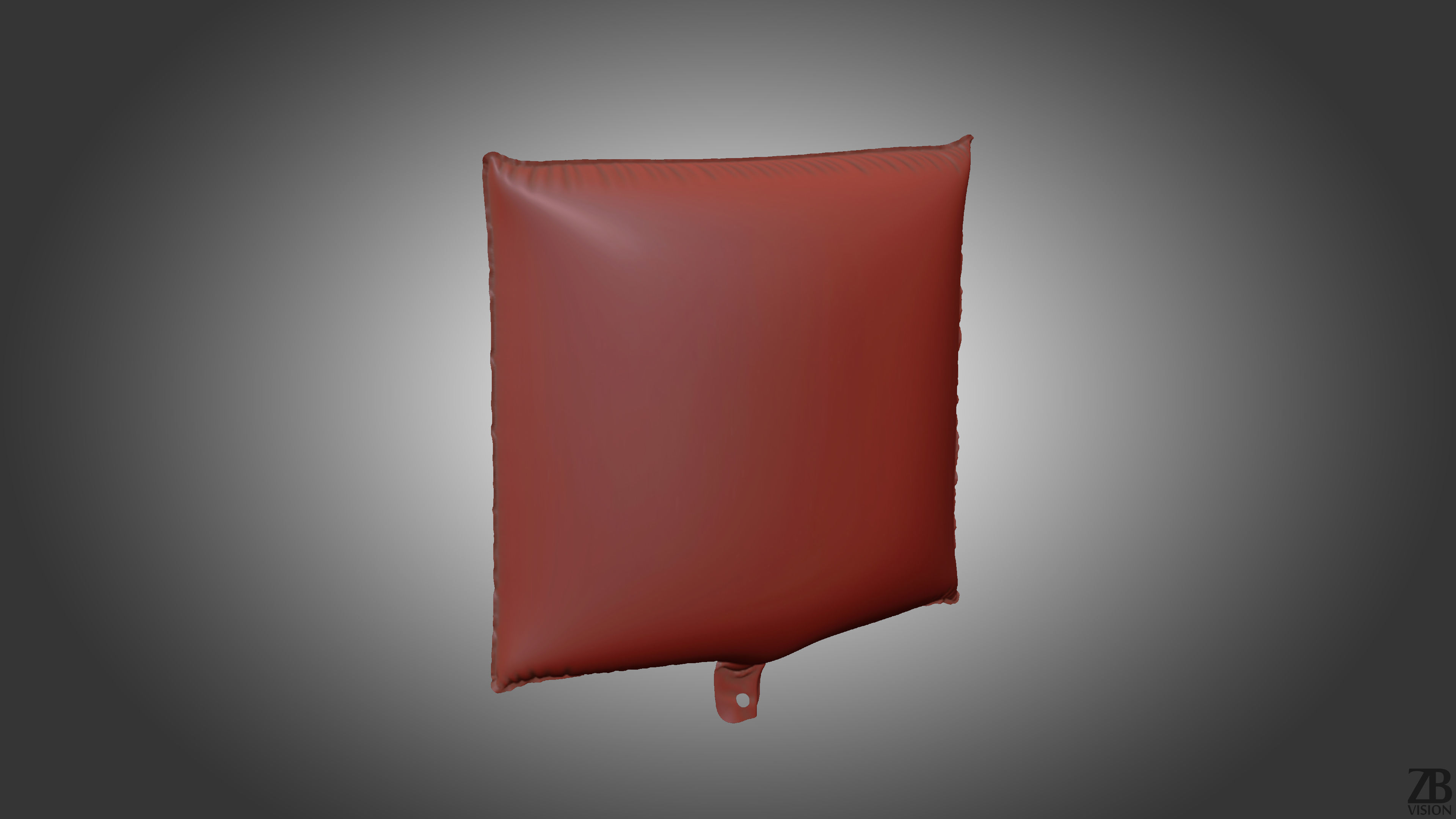 Square balloon 3D model_1