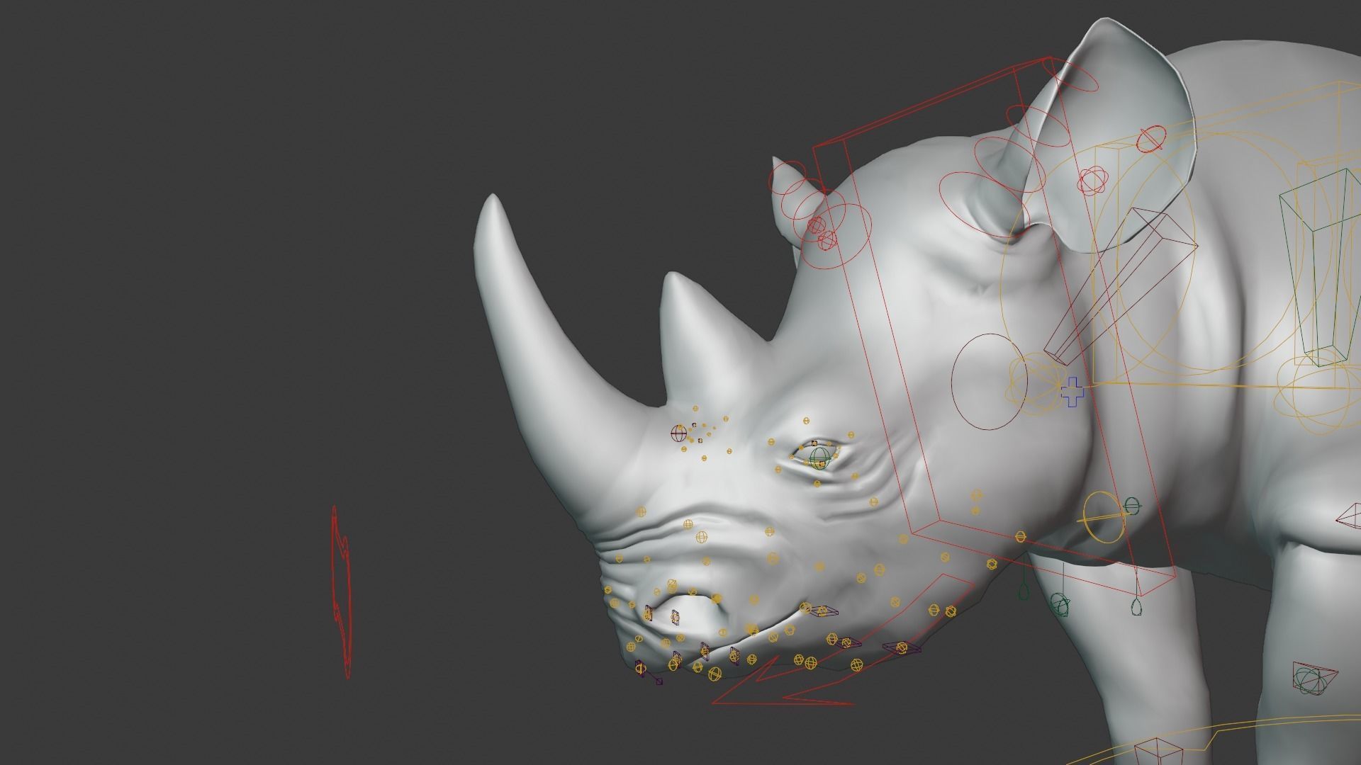 African Rhinoceros Animated VFX Grace 3D model_17