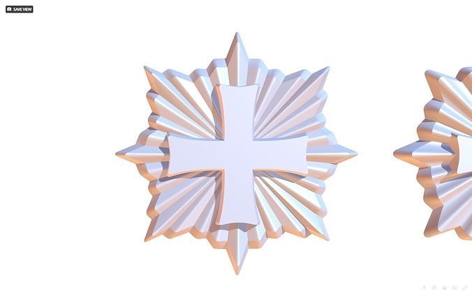 Iron Cross Star 3D print model