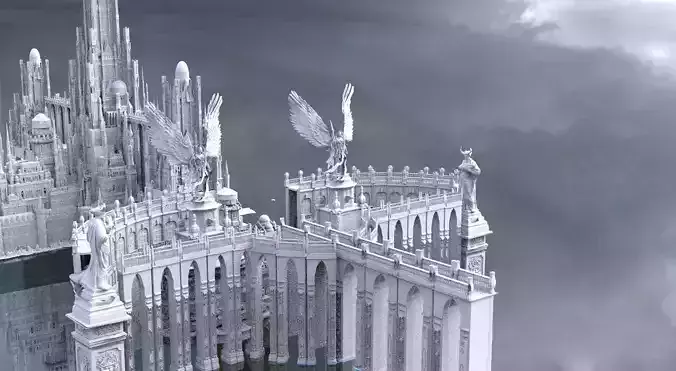 Final Fantasy City  High fantasy City ocean