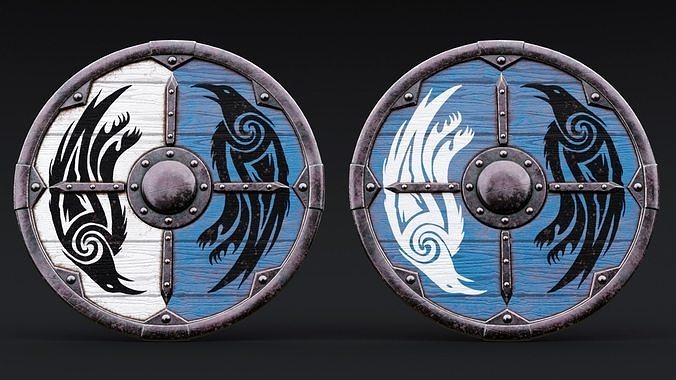 Viking Shield - Raven 3D model