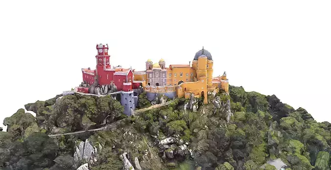 The Pena Palace Low-poly 3D model