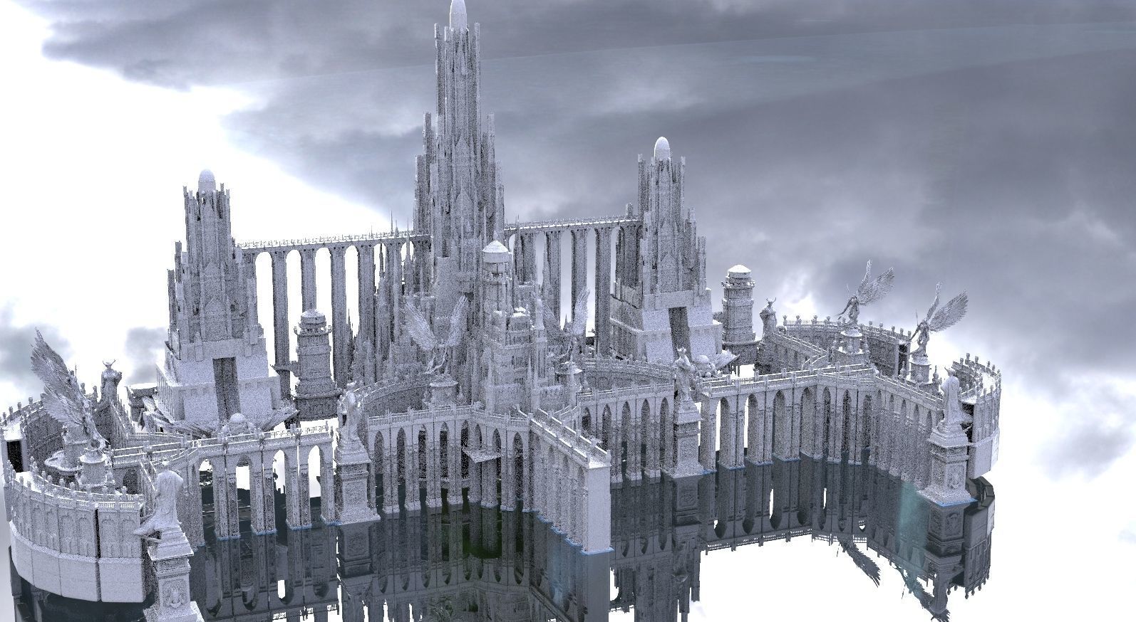Final Fantasy High fantasy City ocean 3 3D model_3