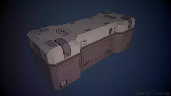 Sci-fi Chest  1 Low Poly Game Asset