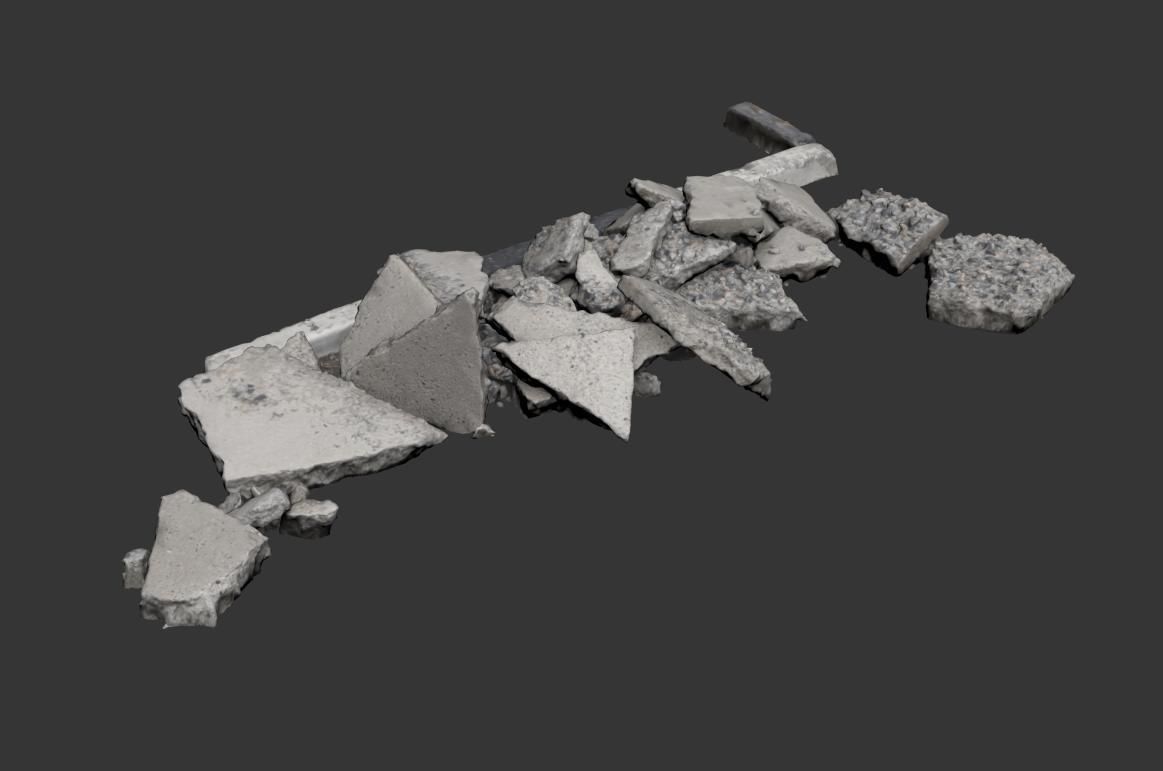 Concrete Debris  3D model_8