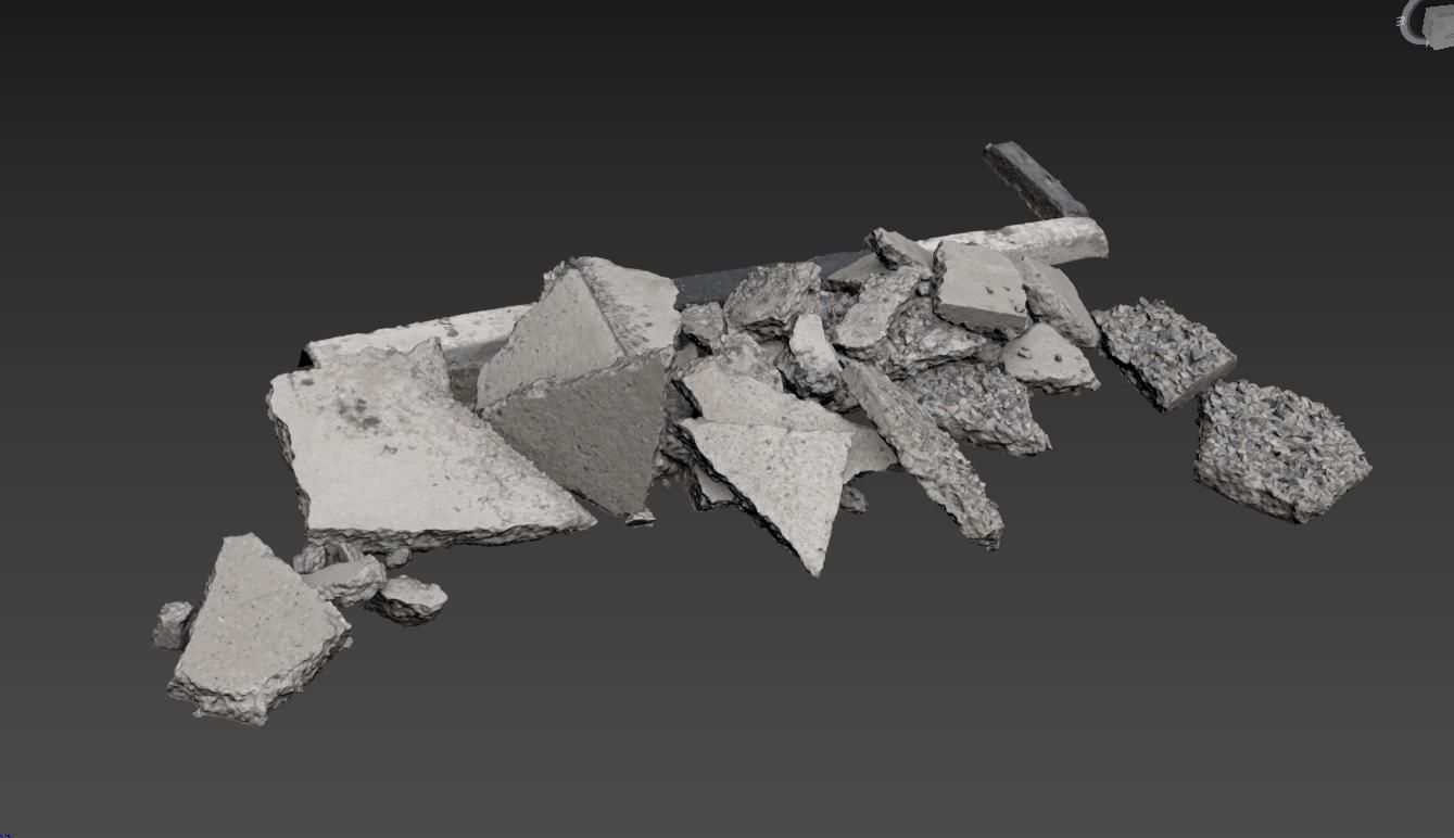 Concrete Debris  3D model_11