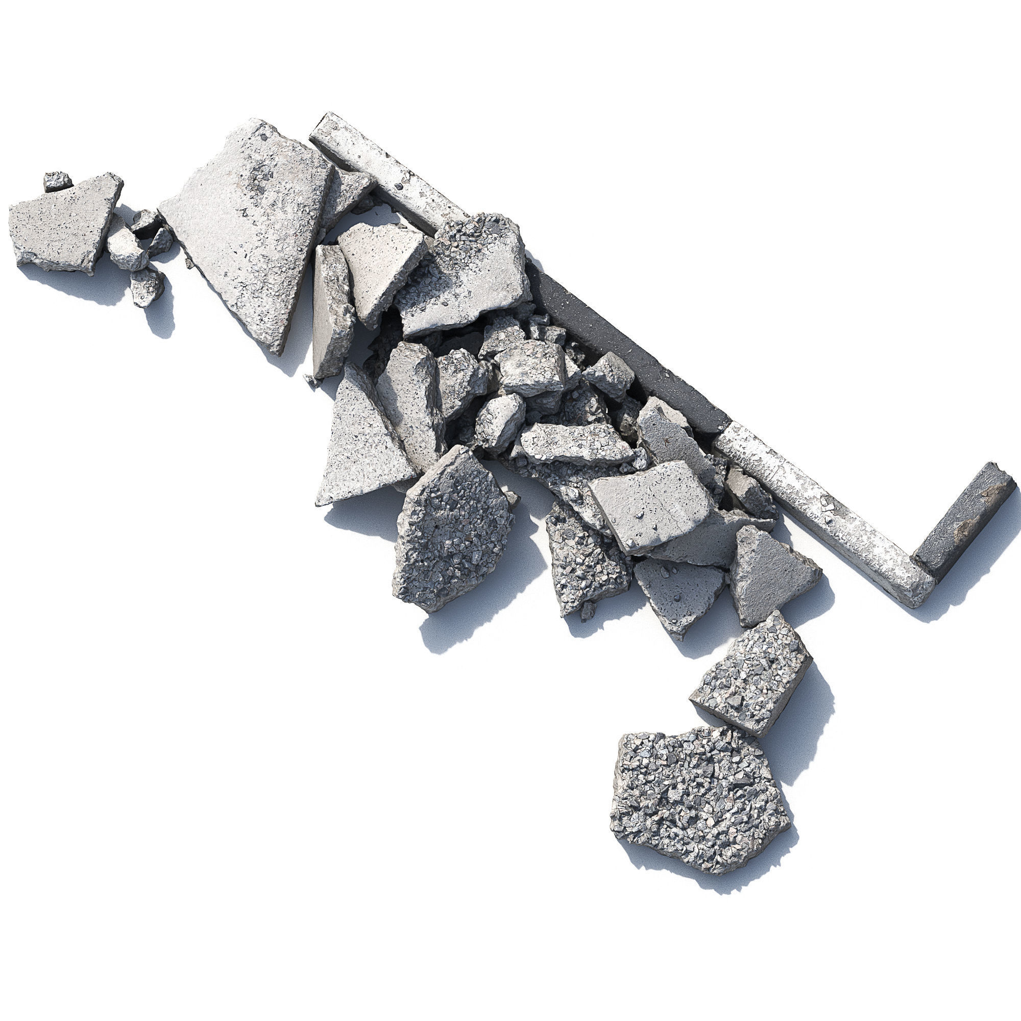 Concrete Debris  3D model_5