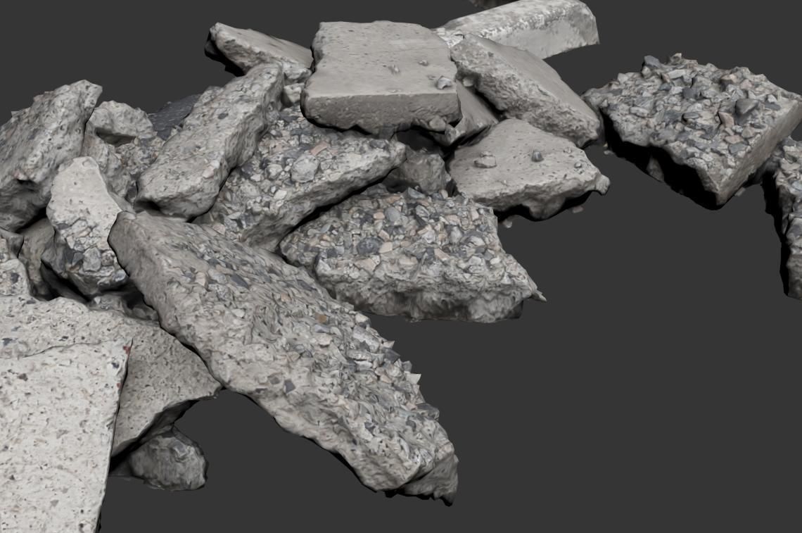 Concrete Debris  3D model_9