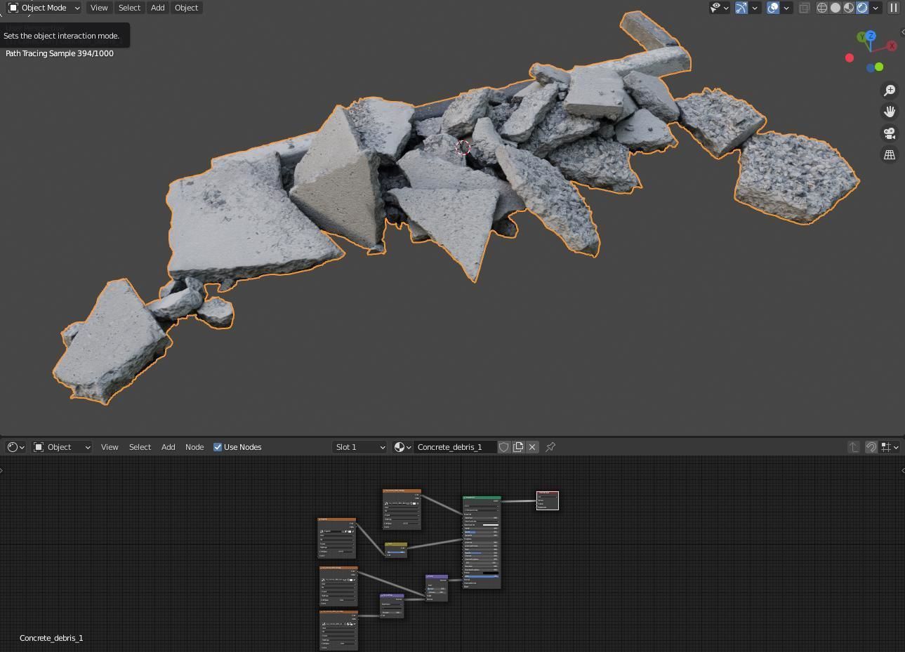 Concrete Debris  3D model_7