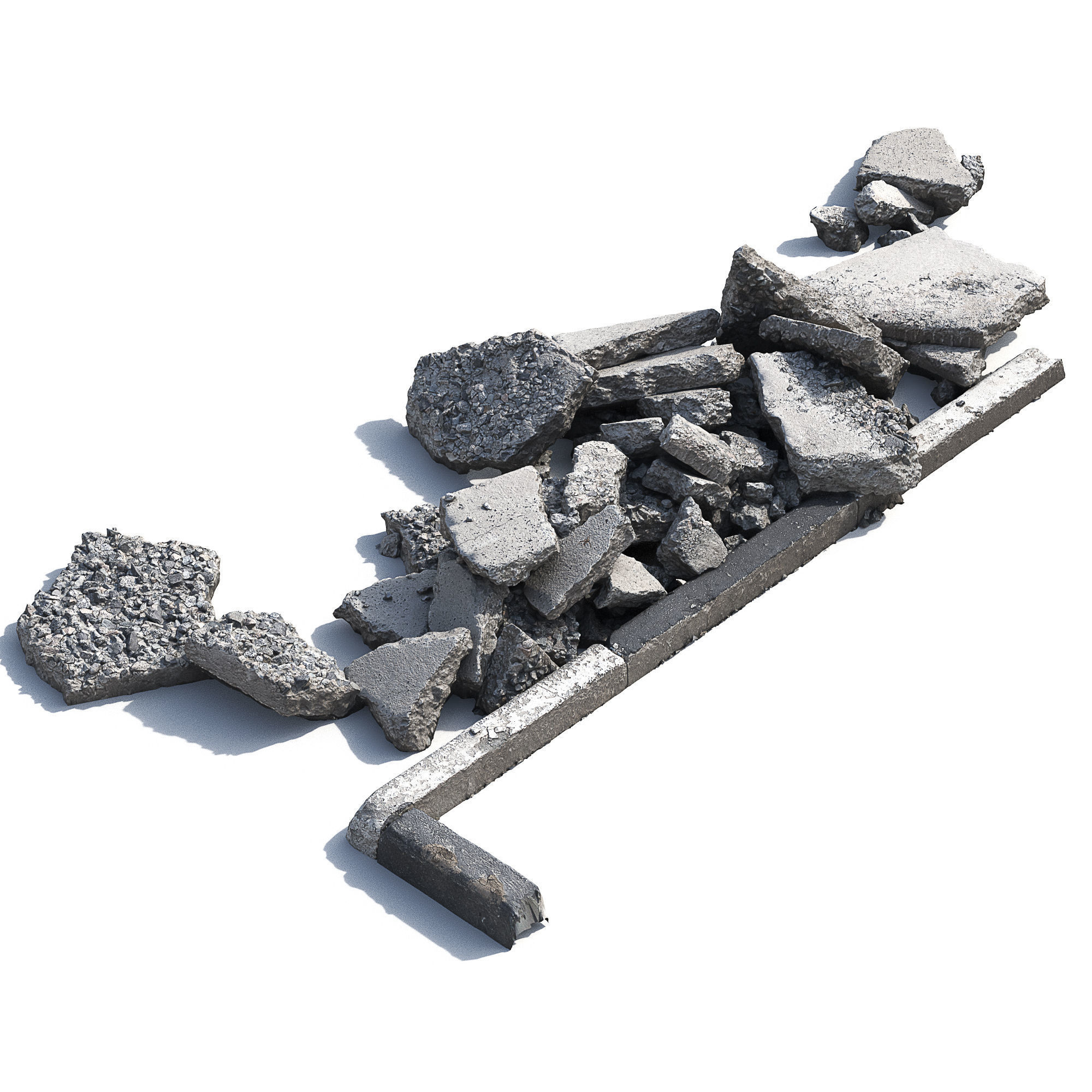 Concrete Debris  3D model_4