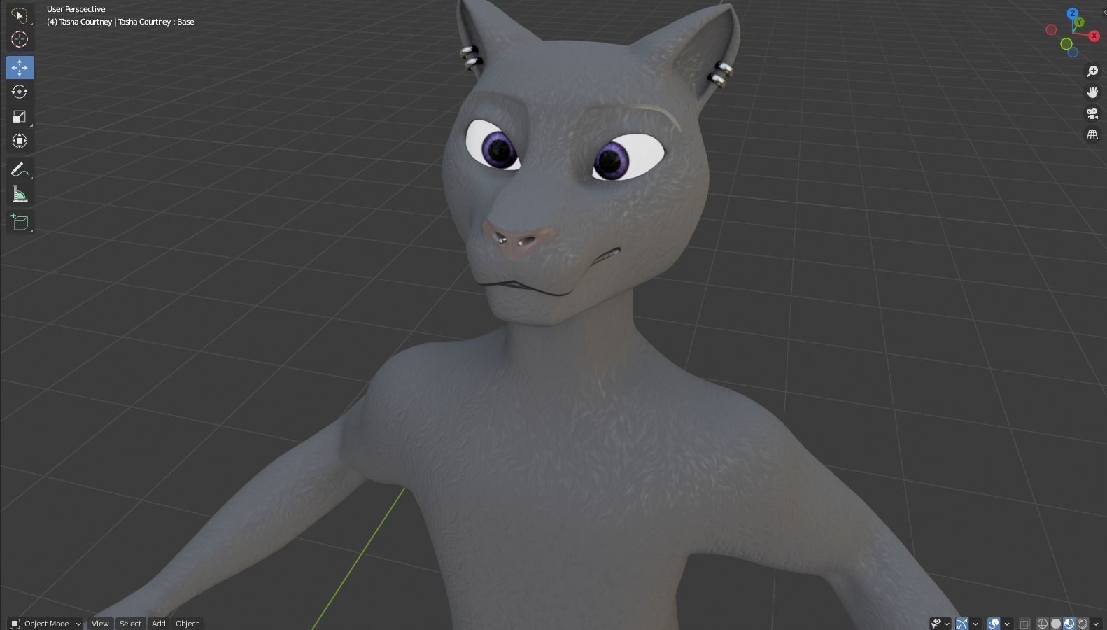 Tasha Anthro Panther 3D model_56
