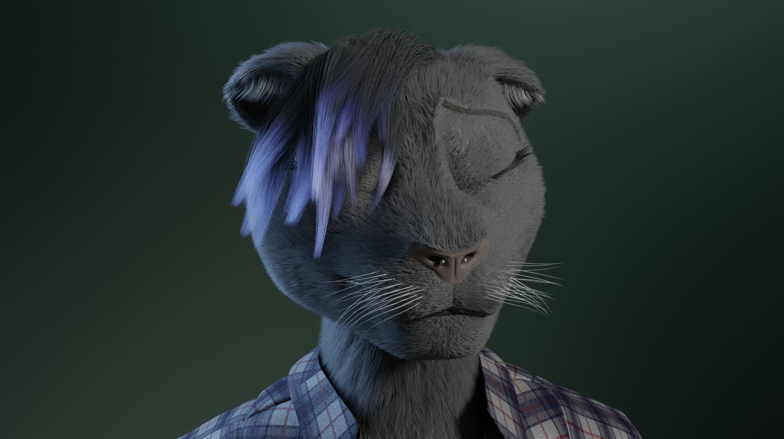 Tasha Anthro Panther 3D model_40