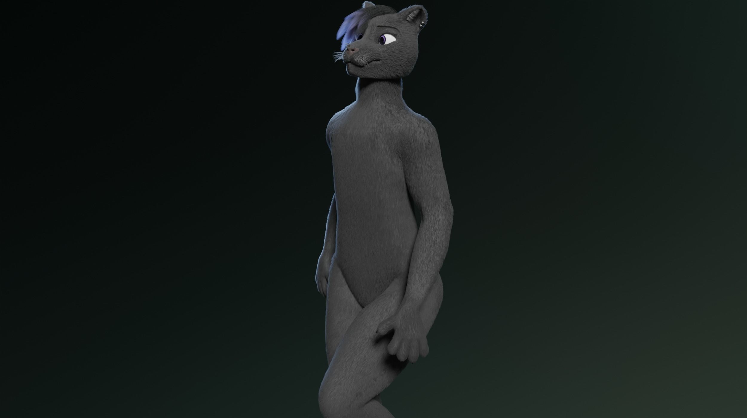 Tasha Anthro Panther 3D model_21