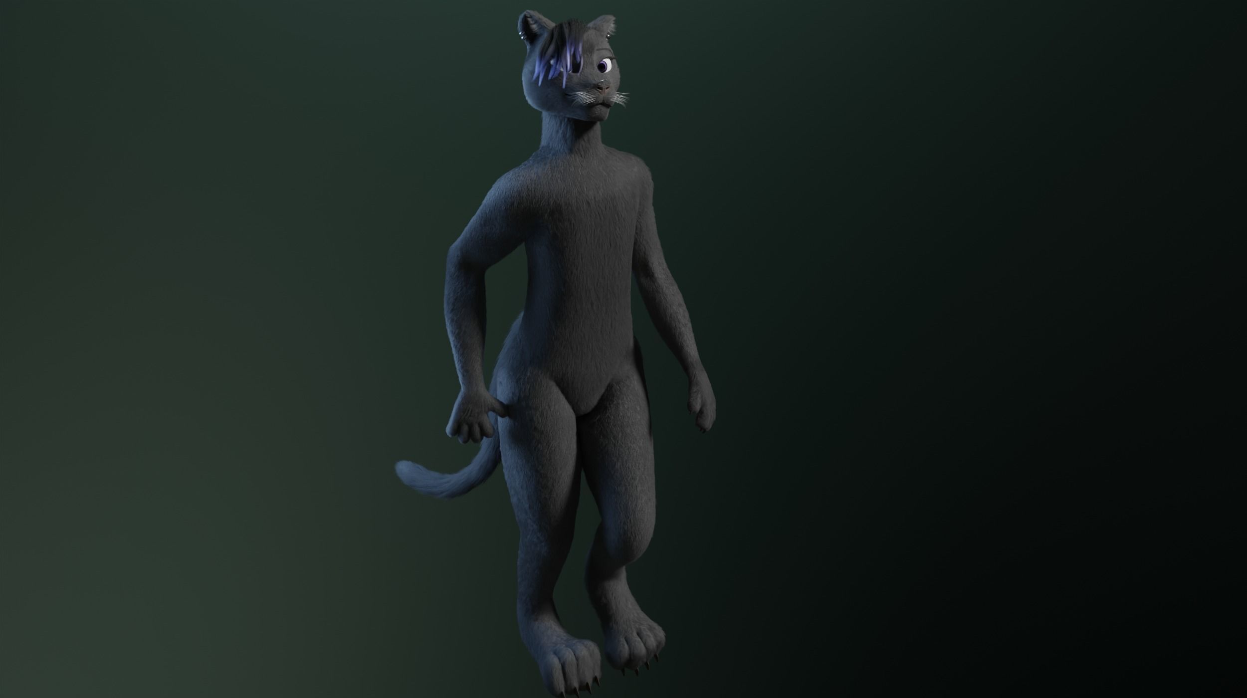 Tasha Anthro Panther 3D model_20