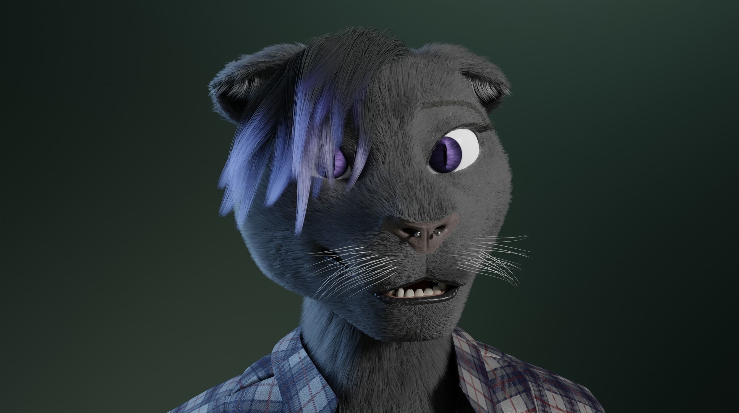 Tasha Anthro Panther 3D model_37