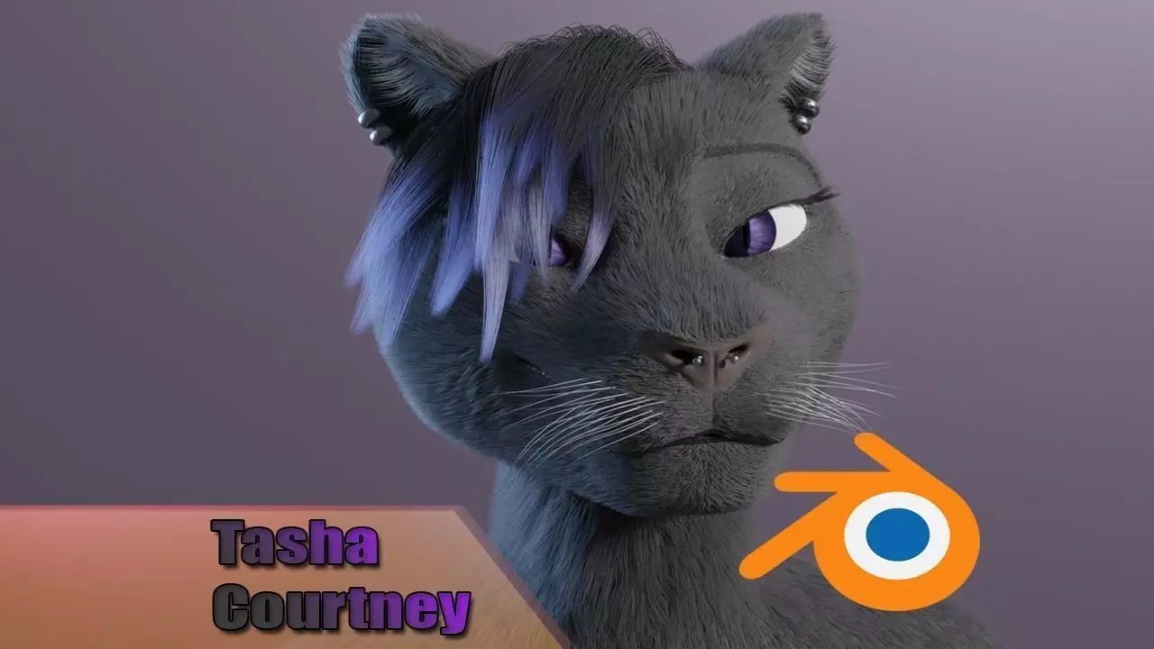 Tasha Anthro Panther 3D model_0