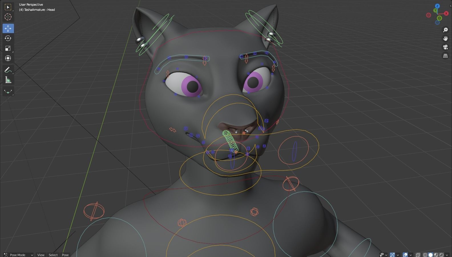 Tasha Anthro Panther 3D model_42