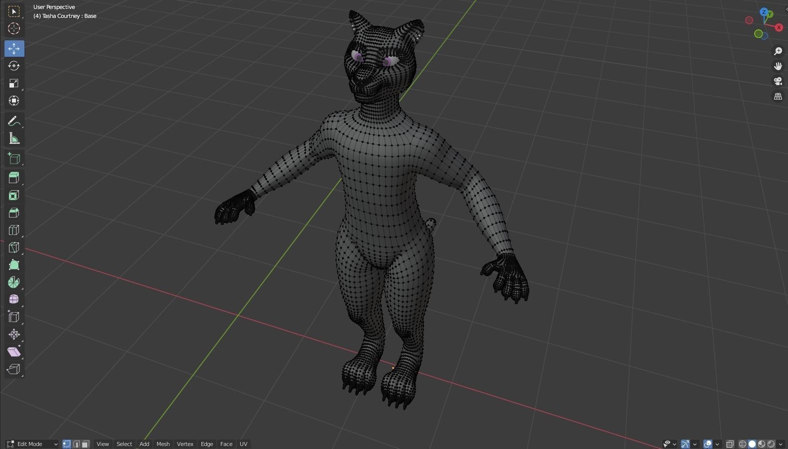 Tasha Anthro Panther 3D model_45