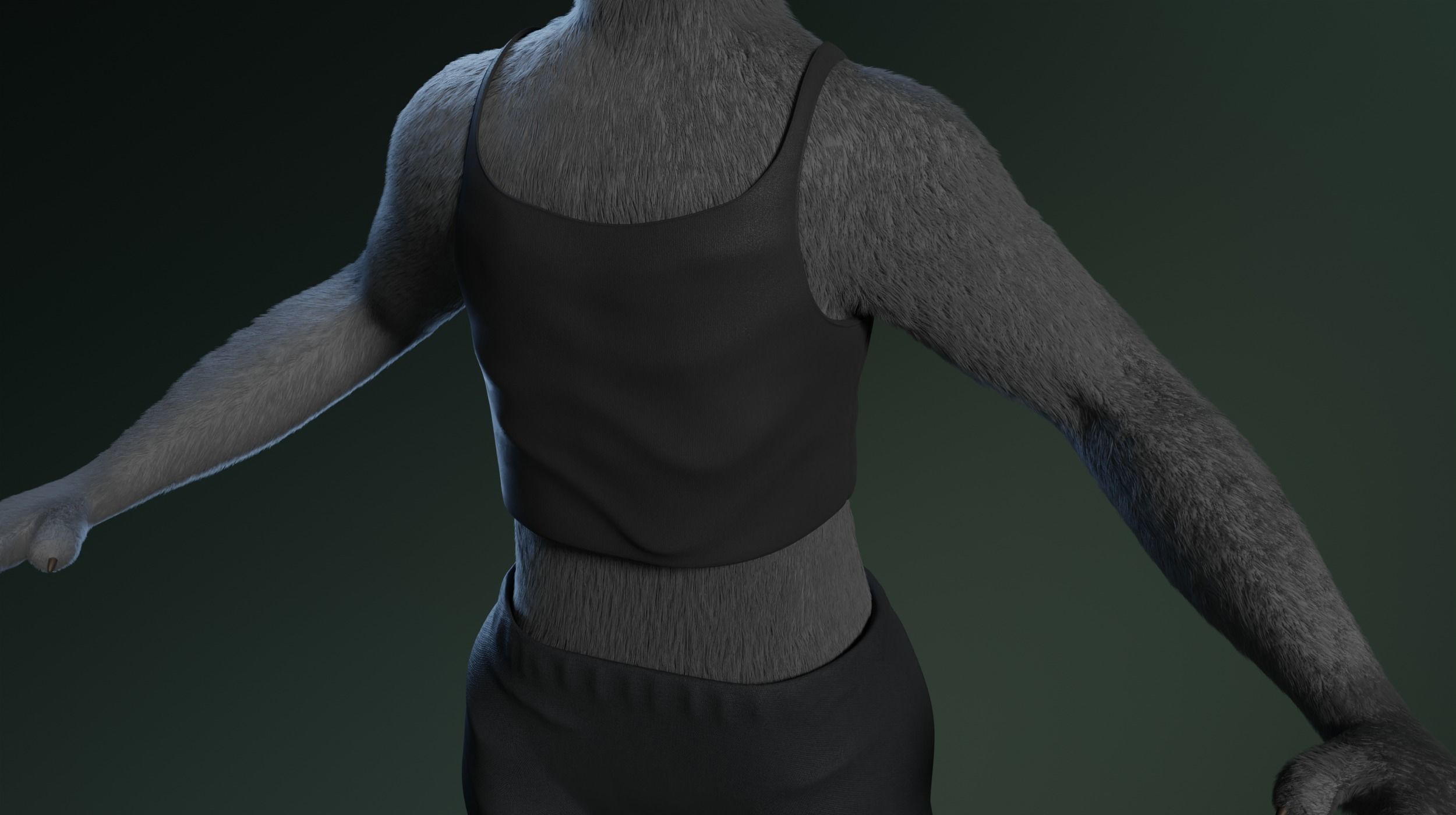 Tasha Anthro Panther 3D model_30