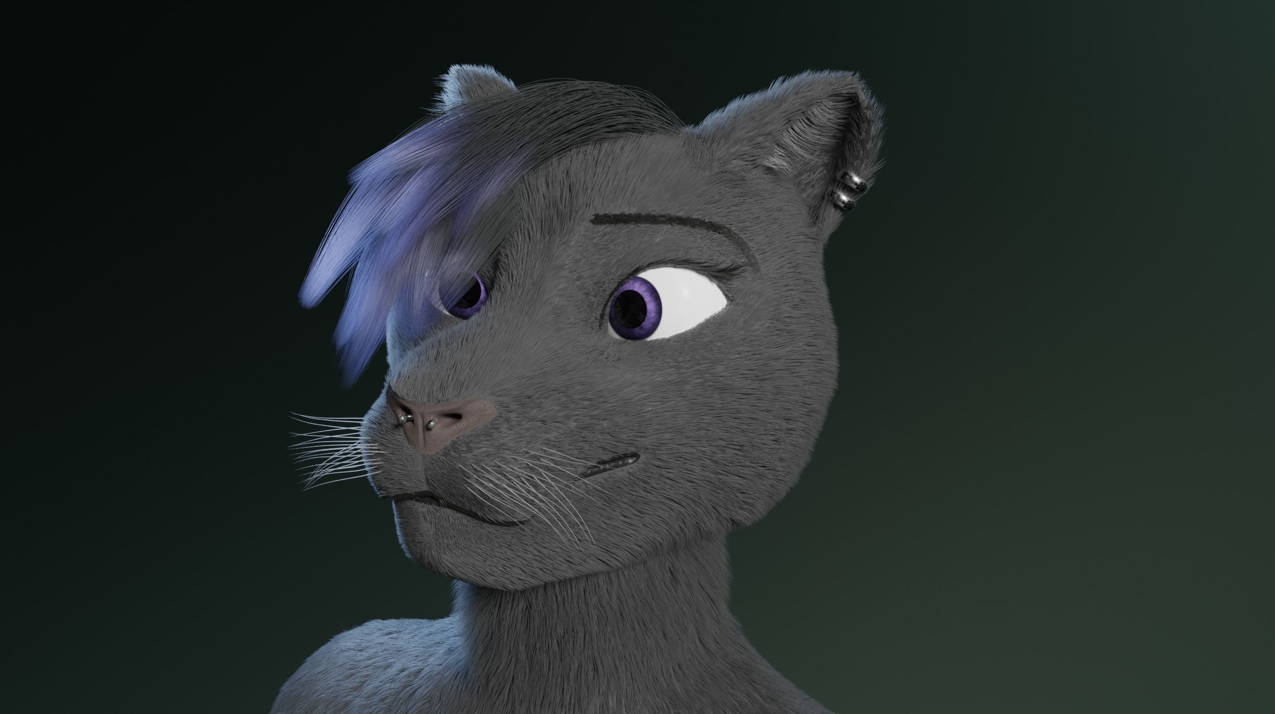 Tasha Anthro Panther 3D model_4