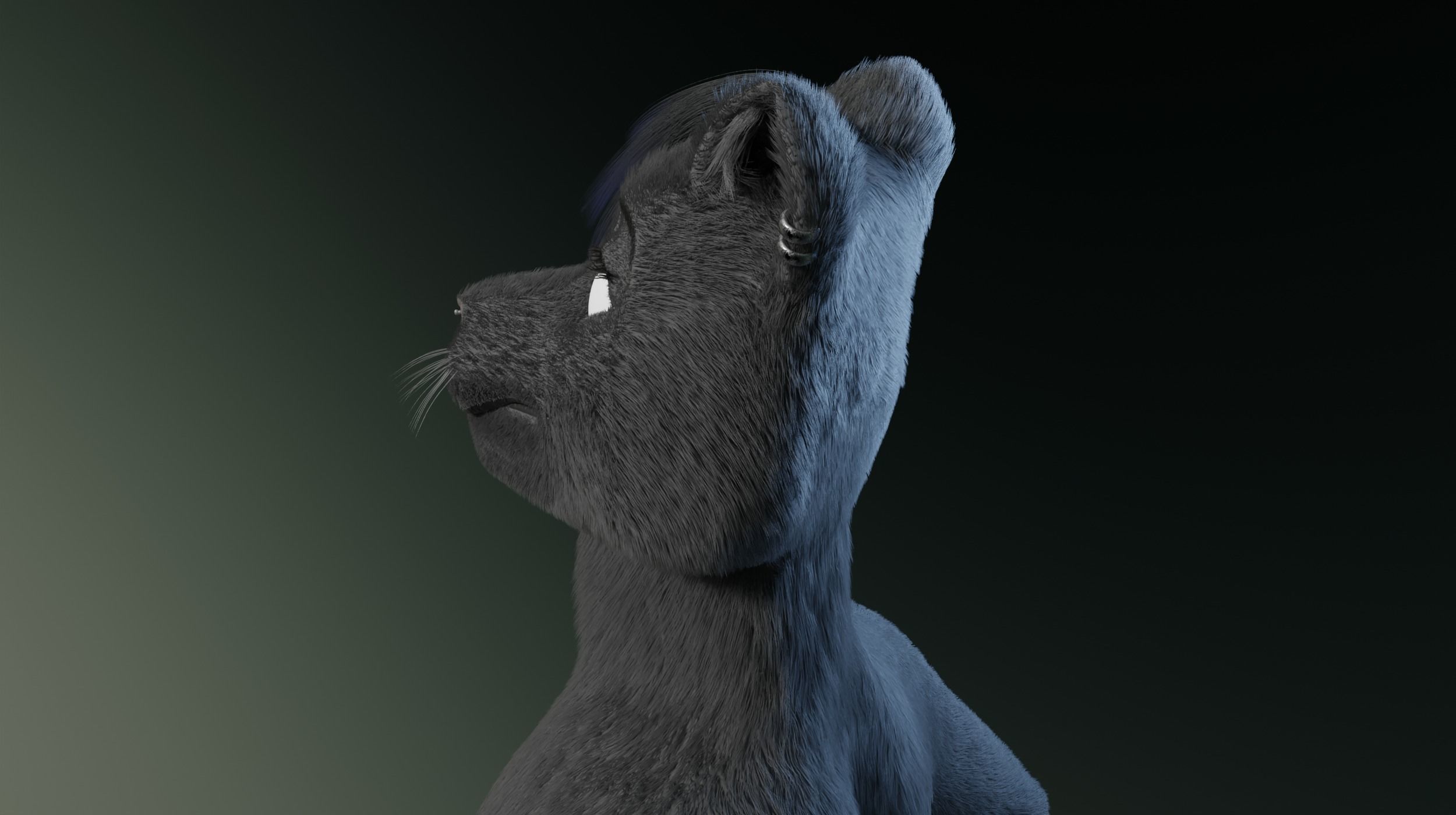 Tasha Anthro Panther 3D model_5