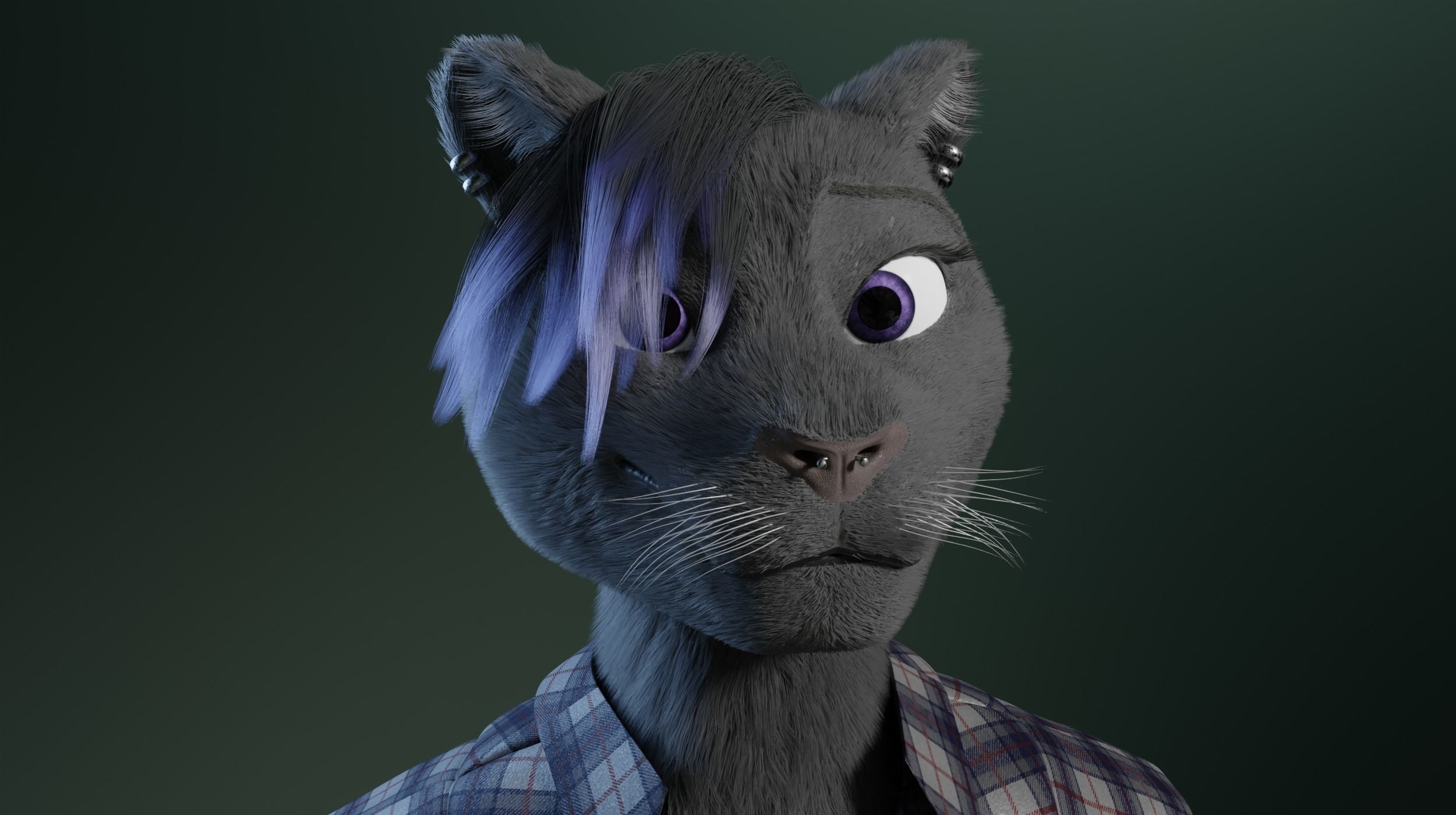 Tasha Anthro Panther 3D model_34