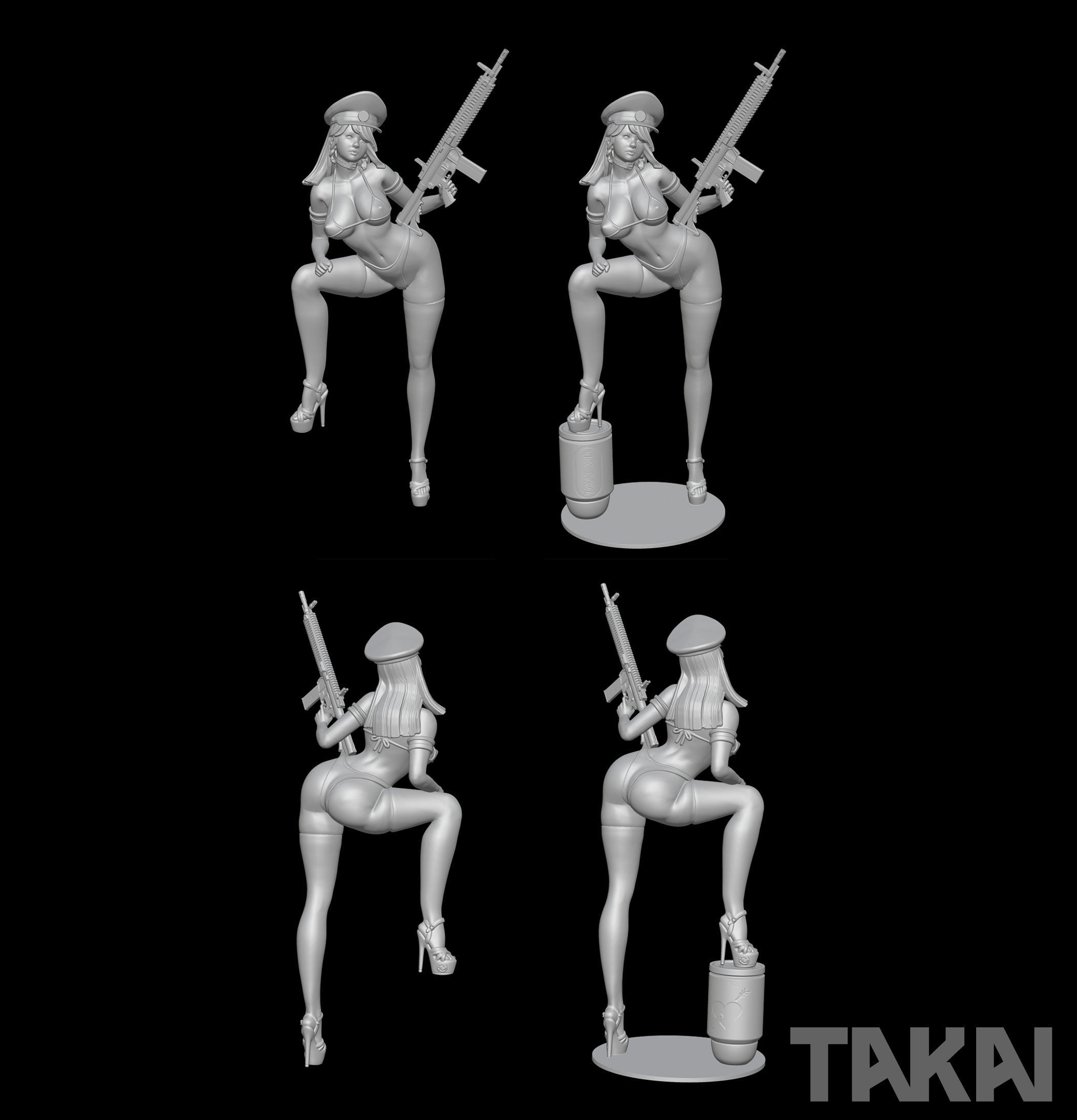 Captain - Advanced Pin-Up Statue by Takai 3D print model_11
