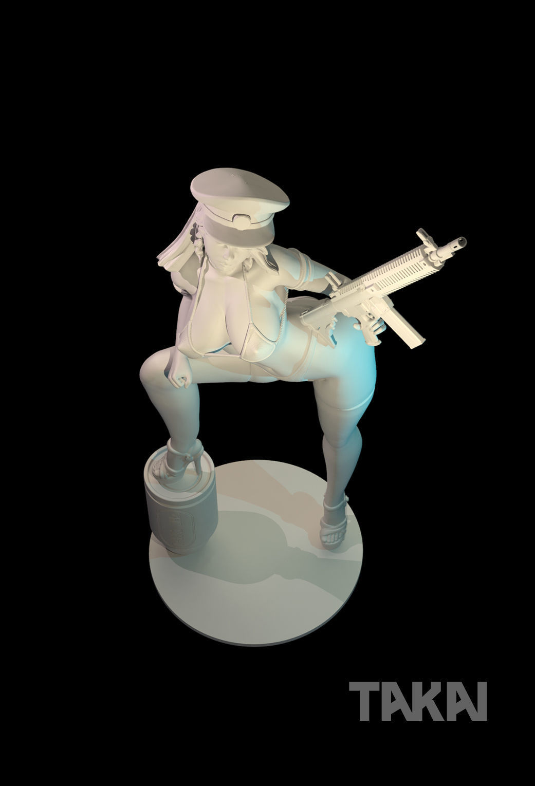 Captain - Advanced Pin-Up Statue by Takai 3D print model_12