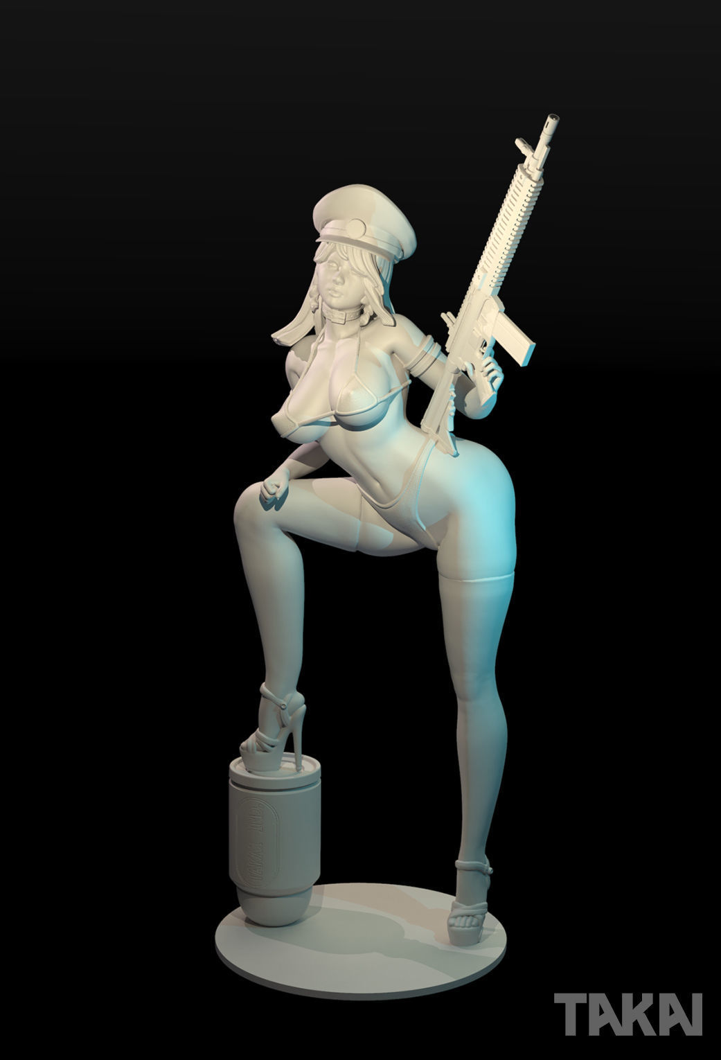 Captain - Advanced Pin-Up Statue by Takai 3D print model_5