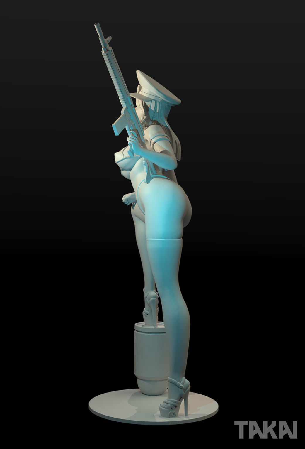Captain - Advanced Pin-Up Statue by Takai 3D print model_16