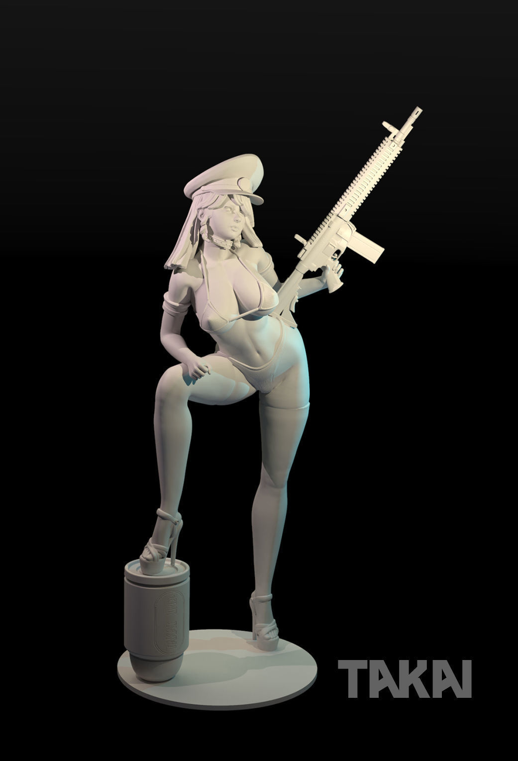 Captain - Advanced Pin-Up Statue by Takai 3D print model_18