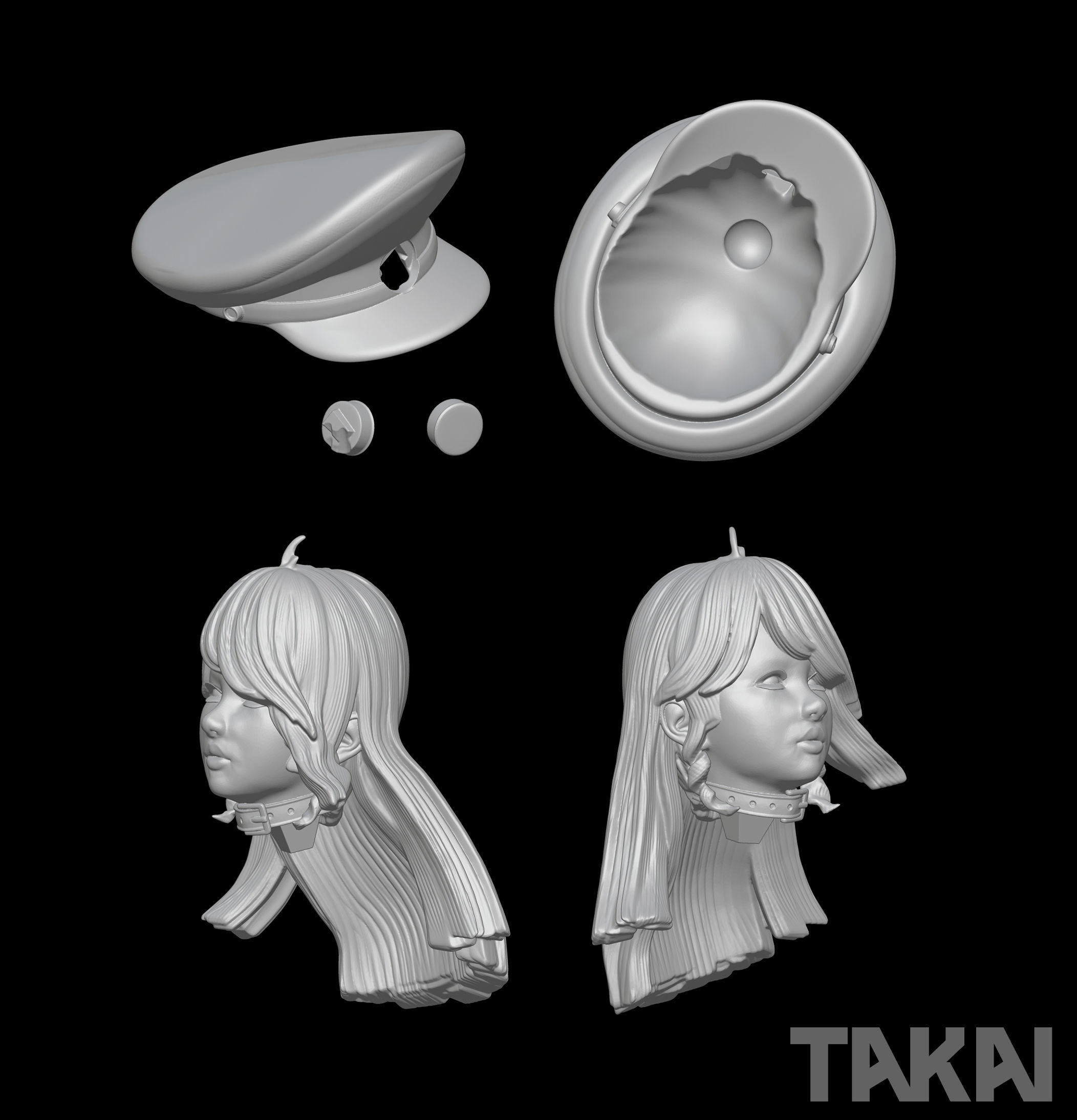 Captain - Advanced Pin-Up Statue by Takai 3D print model_8