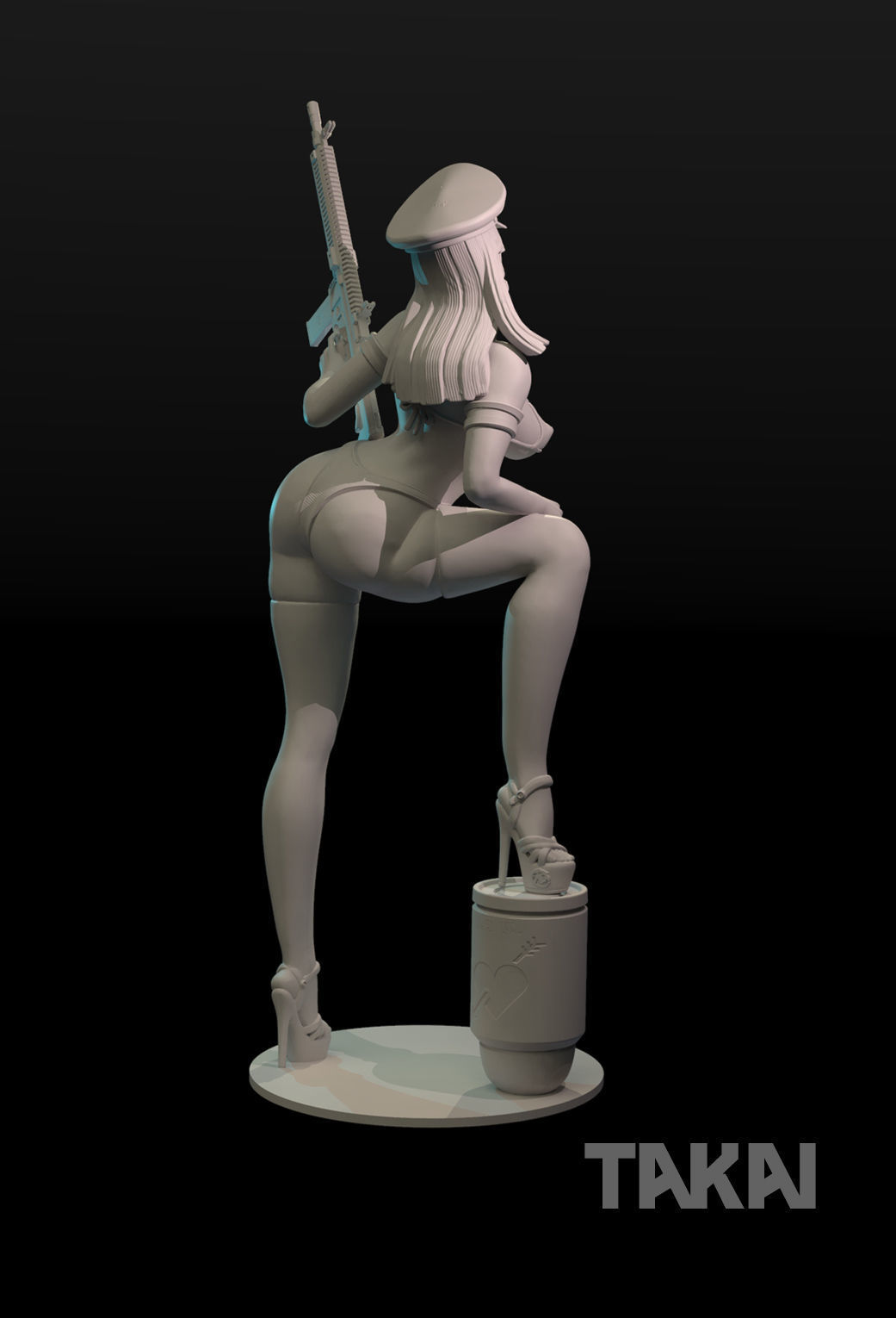 Captain - Advanced Pin-Up Statue by Takai 3D print model_14