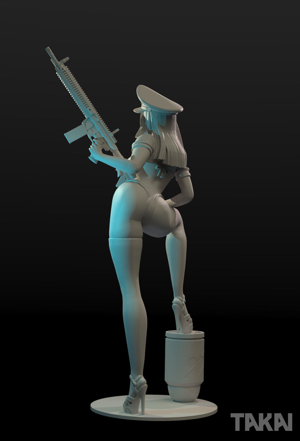 Captain - Advanced Pin-Up Statue by Takai 3D print model_15