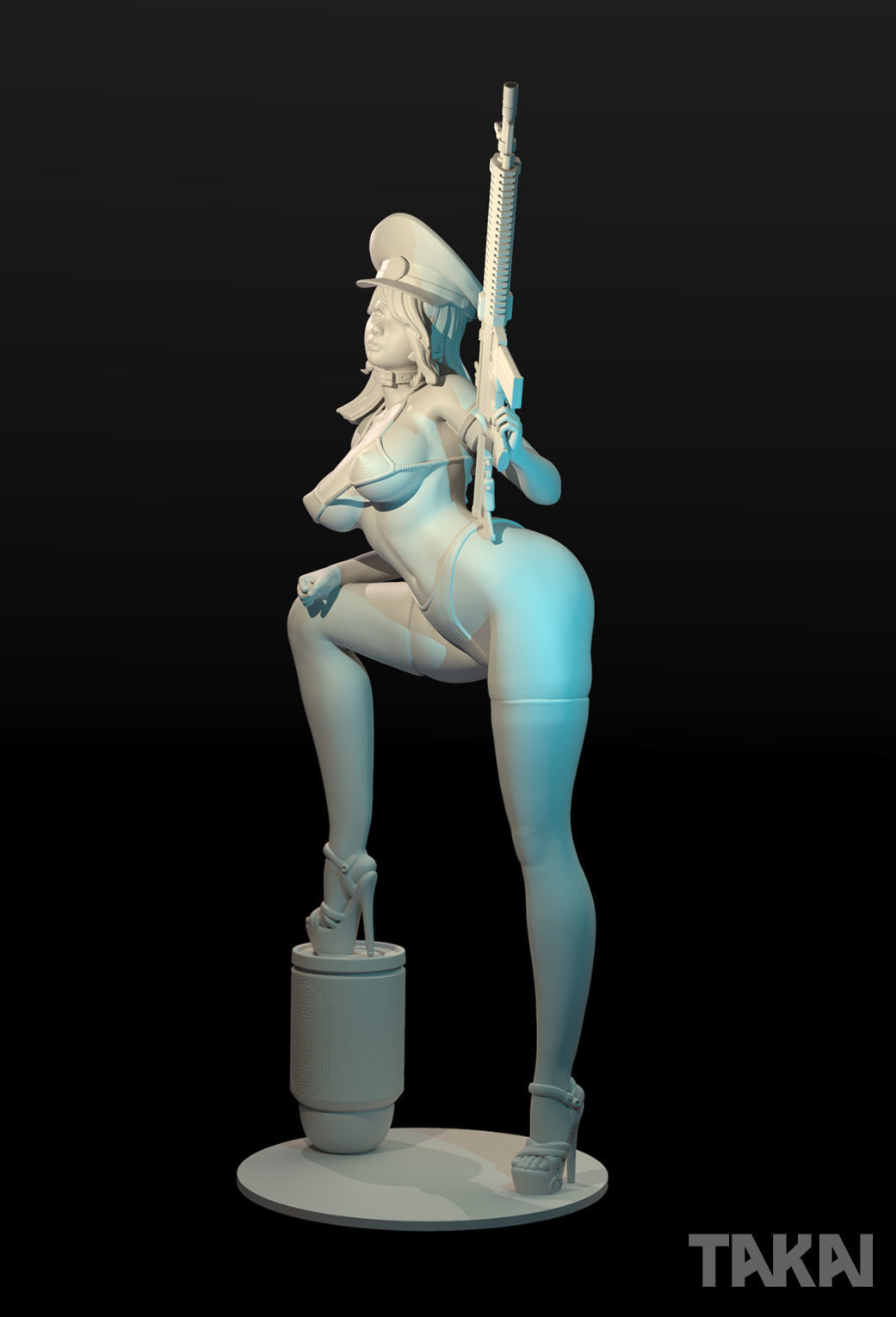 Captain - Advanced Pin-Up Statue by Takai 3D print model_17