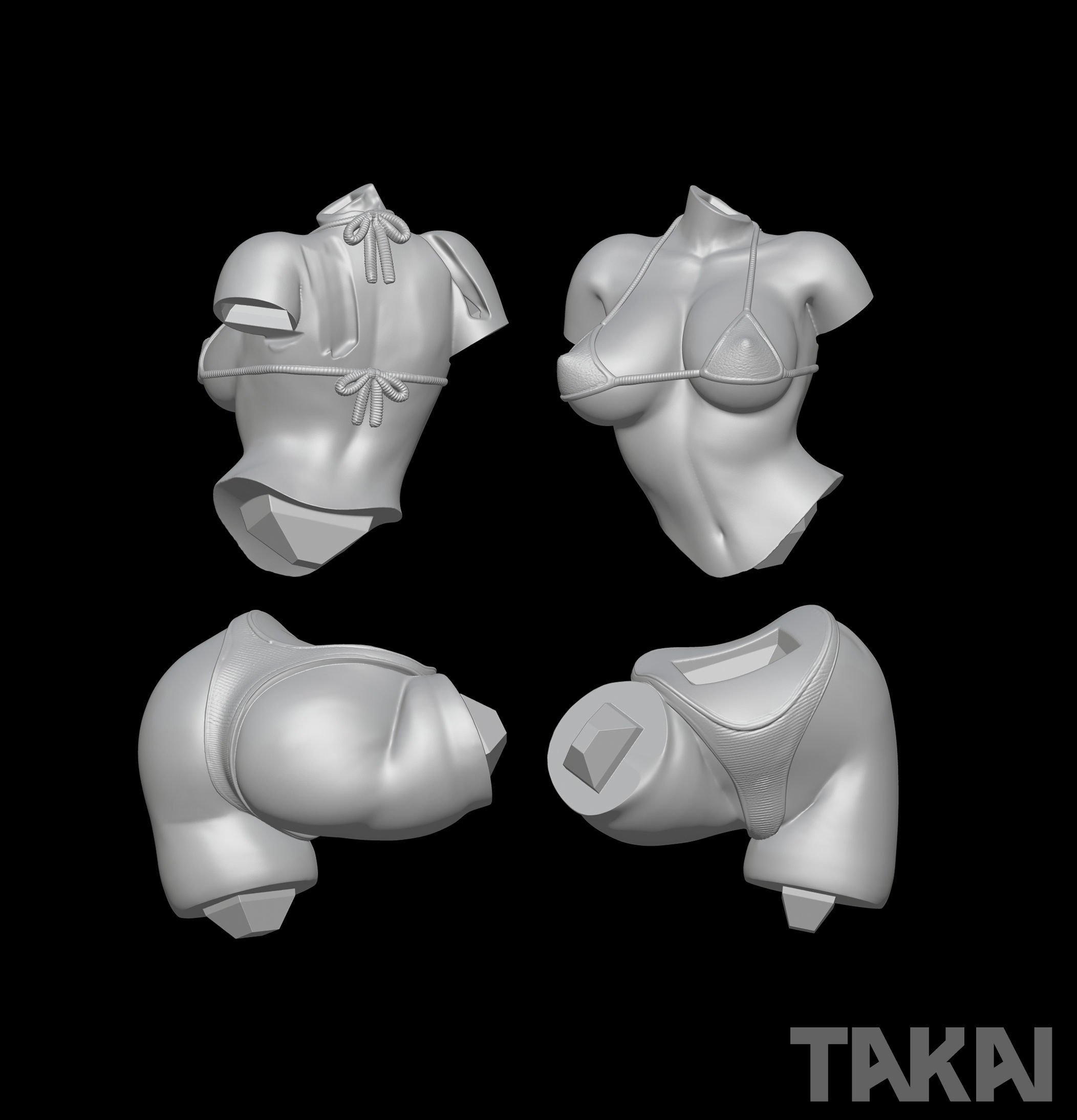 Captain - Advanced Pin-Up Statue by Takai 3D print model_6