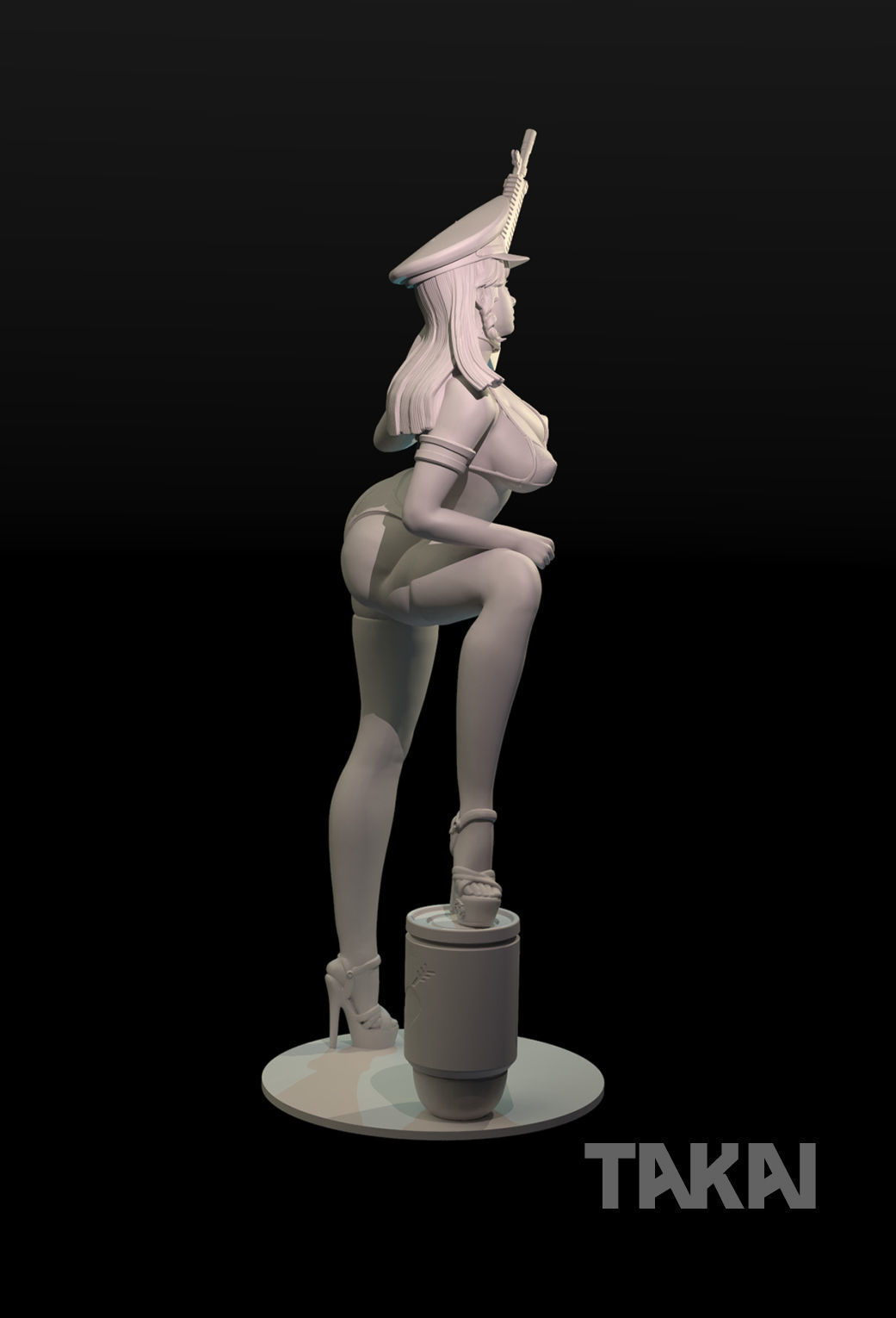 Captain - Advanced Pin-Up Statue by Takai 3D print model_19