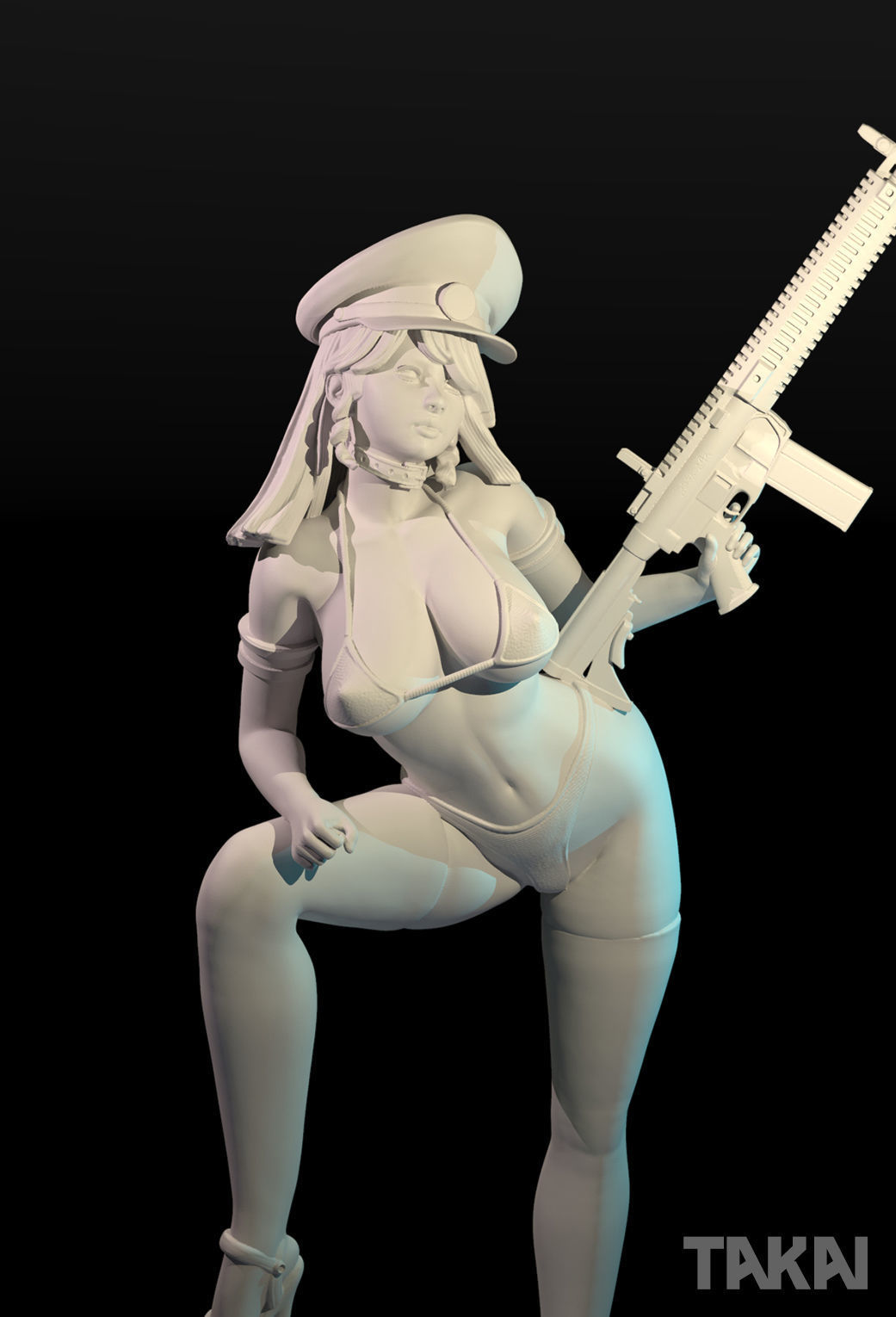 Captain - Advanced Pin-Up Statue by Takai 3D print model_4