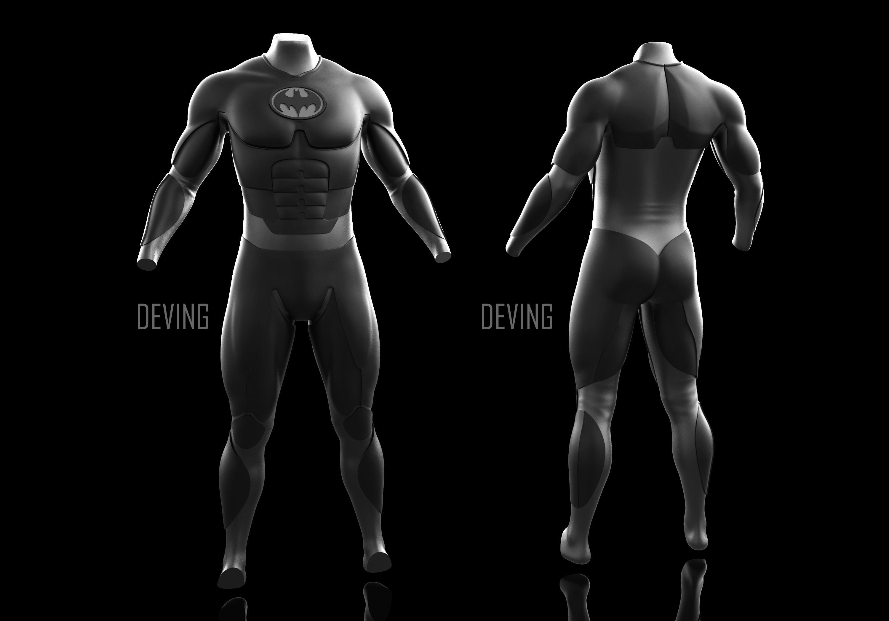 BATMAN RETURNS SUIT 3D PRINTABLE KIT 3D print model_2