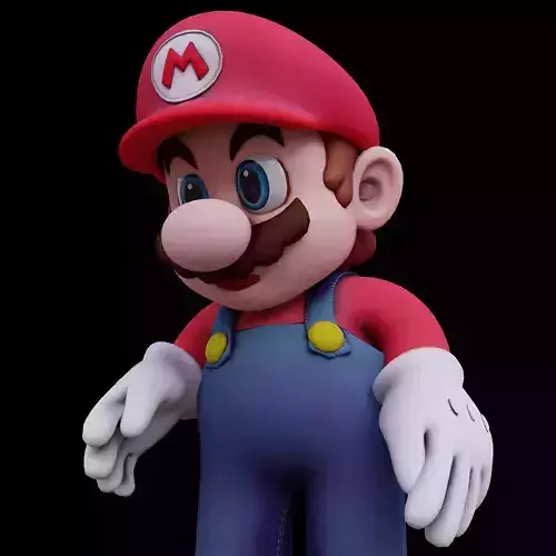 Mario Bros Rigged Low-poly 3D model