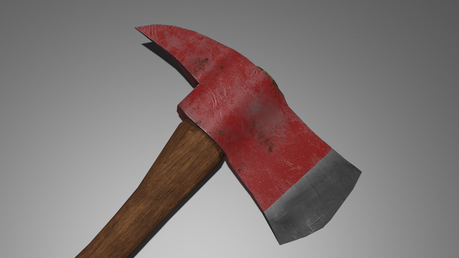 Fire Axe Low-poly 3D model_1