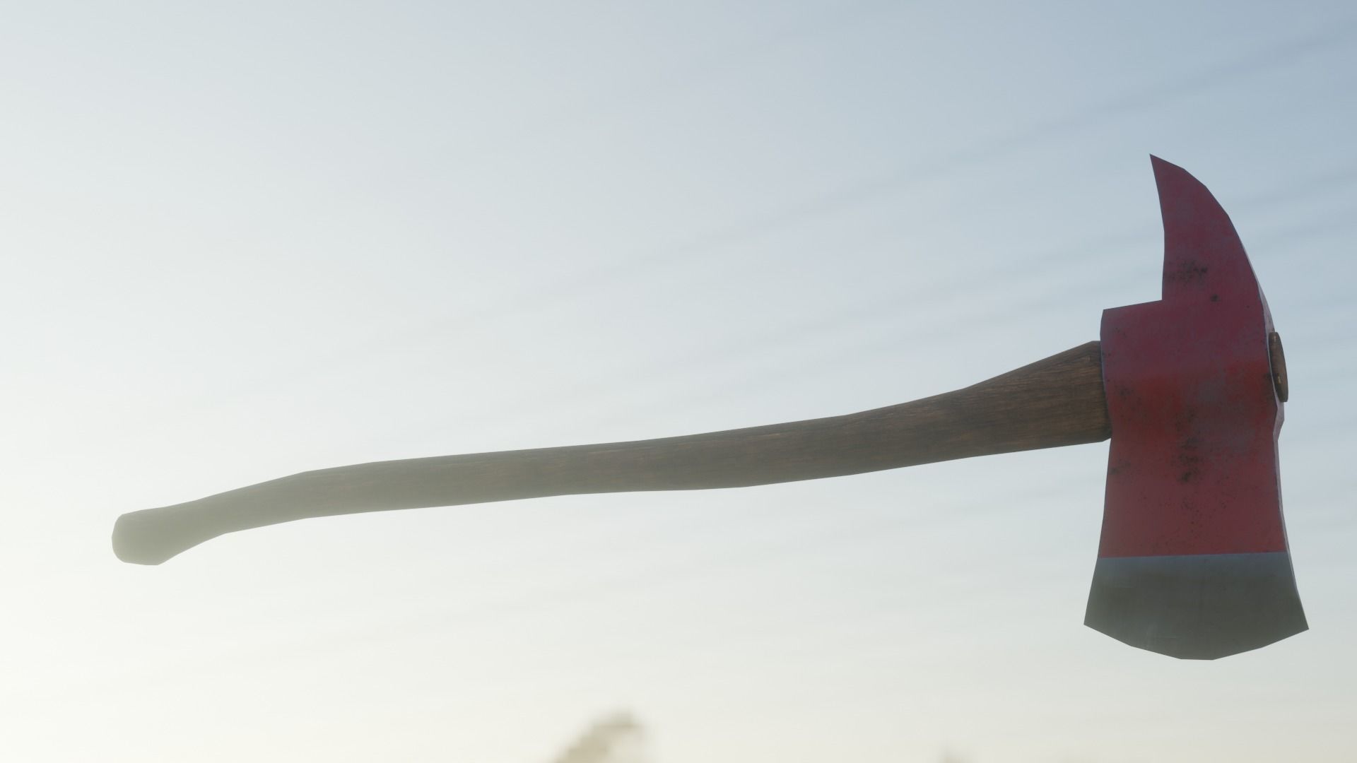 Fire Axe Low-poly 3D model_8