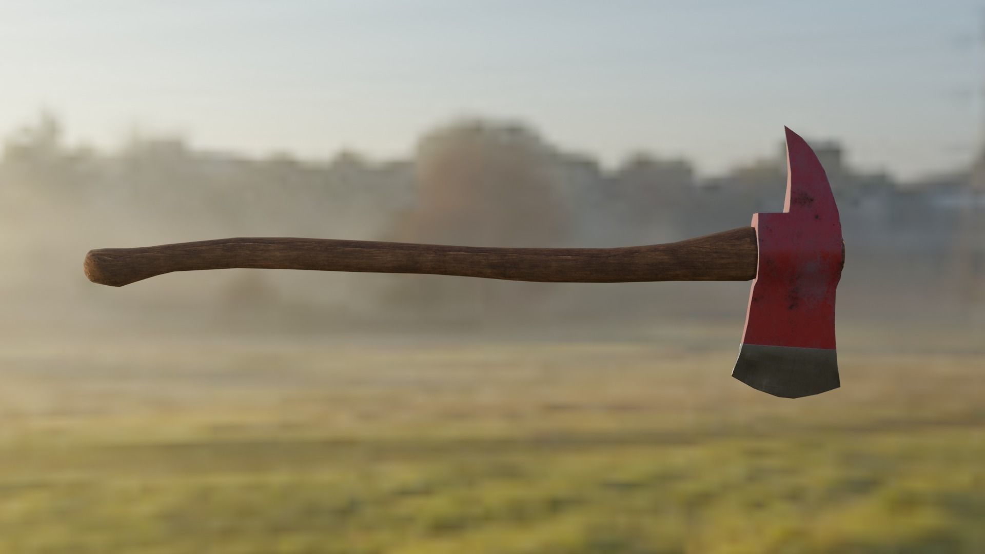 Fire Axe Low-poly 3D model_15