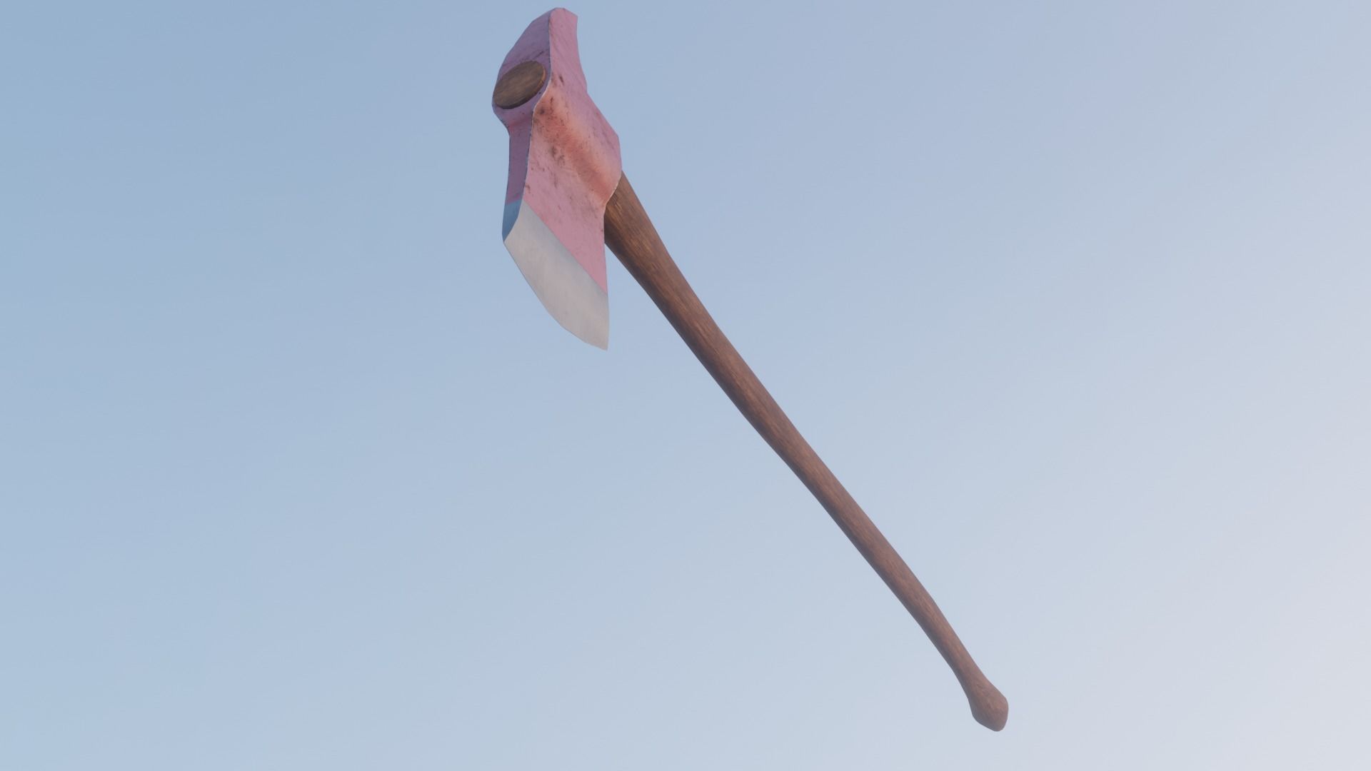 Fire Axe Low-poly 3D model_7