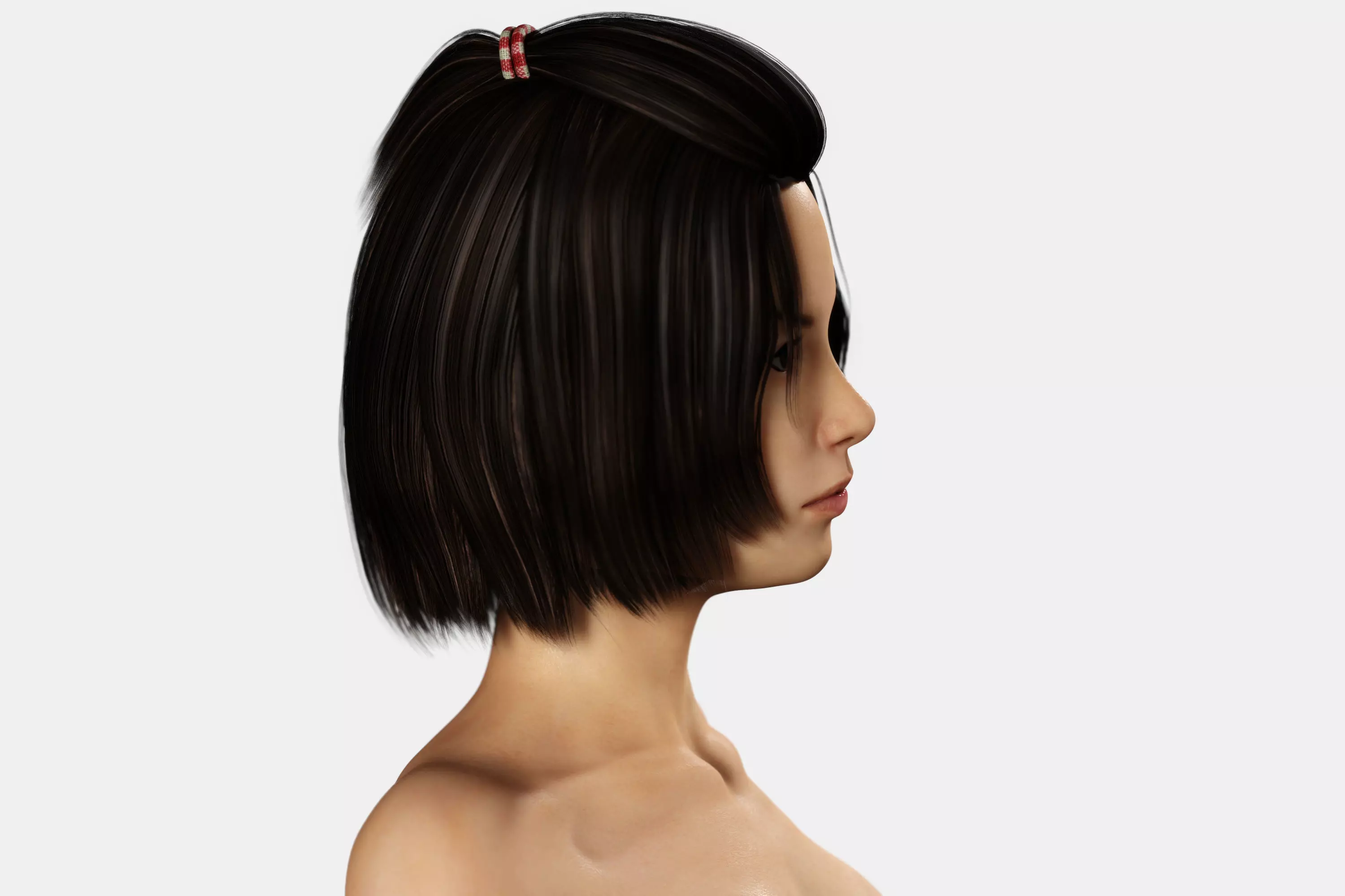 Naked 18 Year Old Thin Asian Girl Low-poly 3D model_0