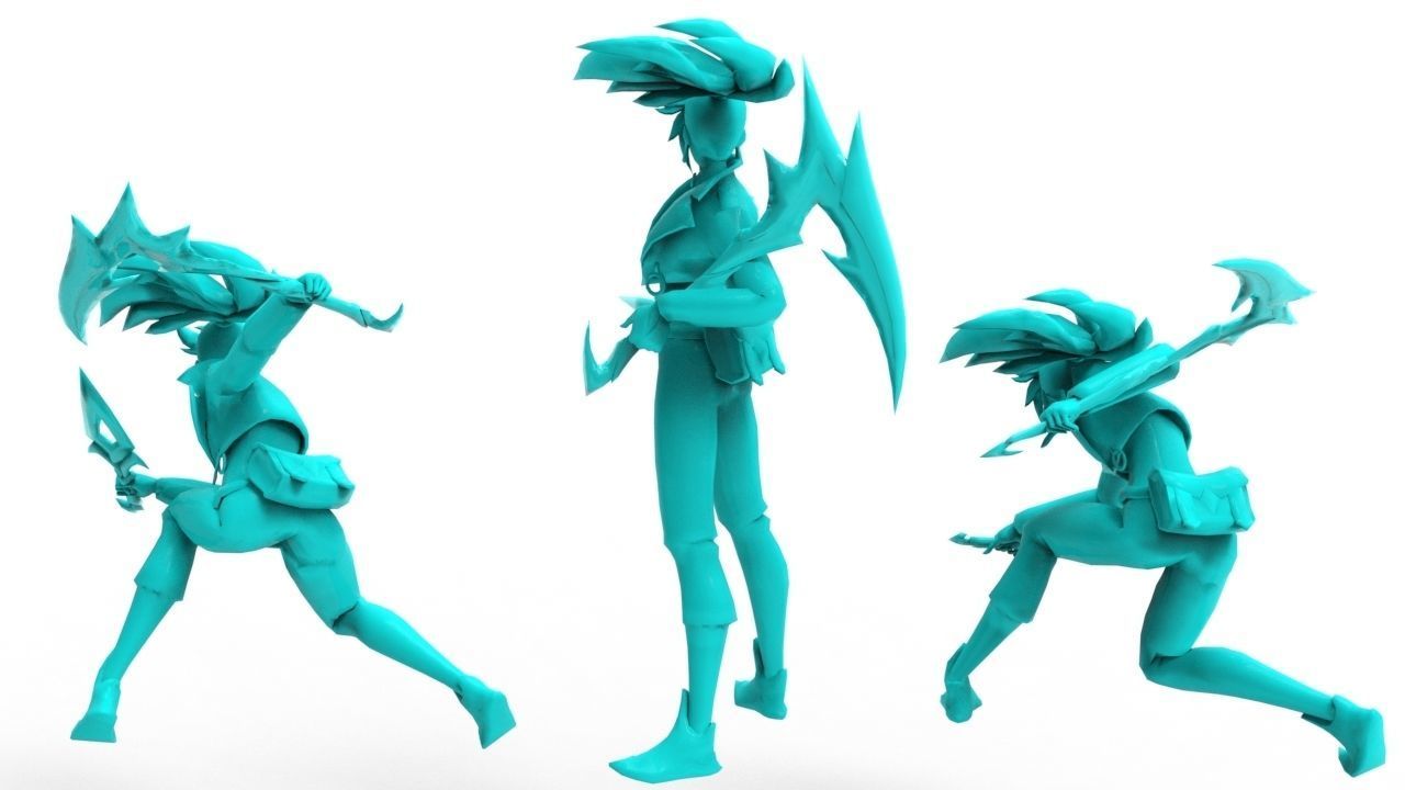 Akali KDA All-Out - League of Legends 3D print model_18