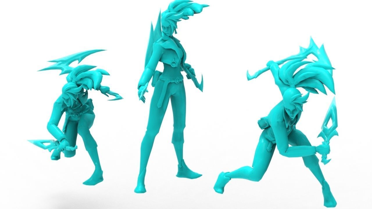 Akali KDA All-Out - League of Legends 3D print model_16