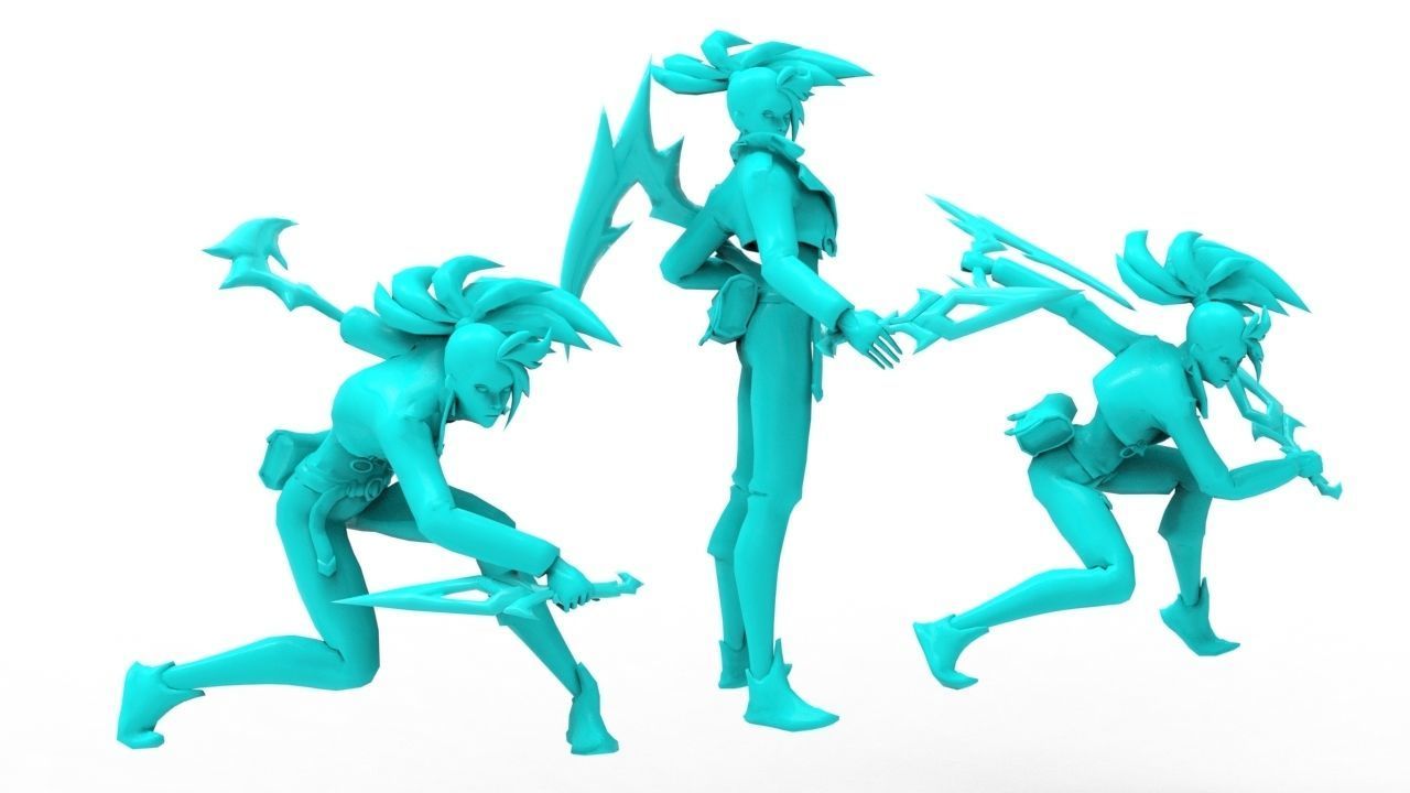Akali KDA All-Out - League of Legends 3D print model_20