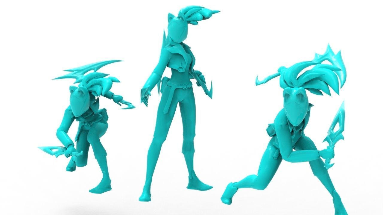 Akali KDA All-Out - League of Legends 3D print model_17